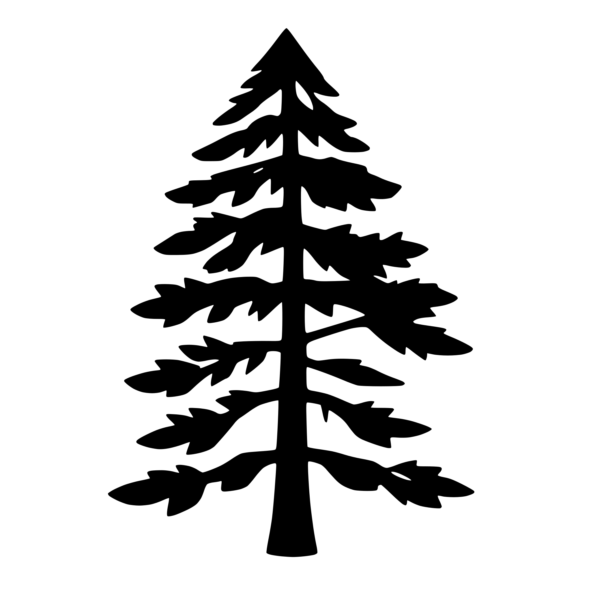 AI-generated SVG of a PINE TREE SIMPLE silhouette