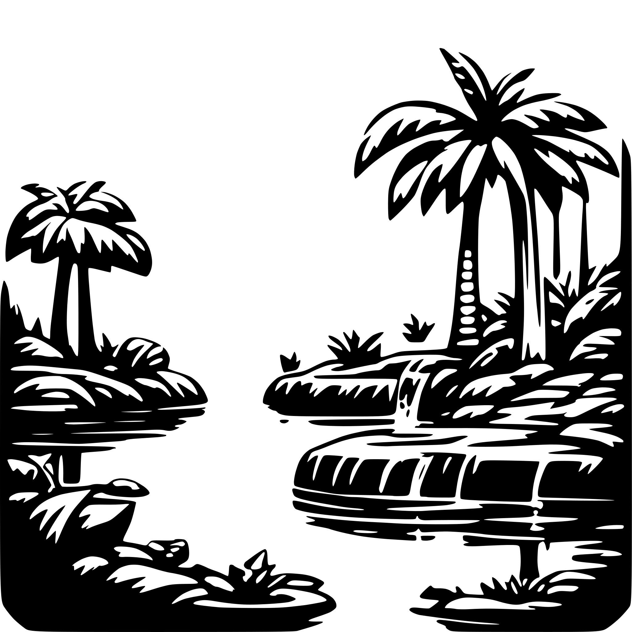 AI-generated SVG of 'jungle water ecosystem'