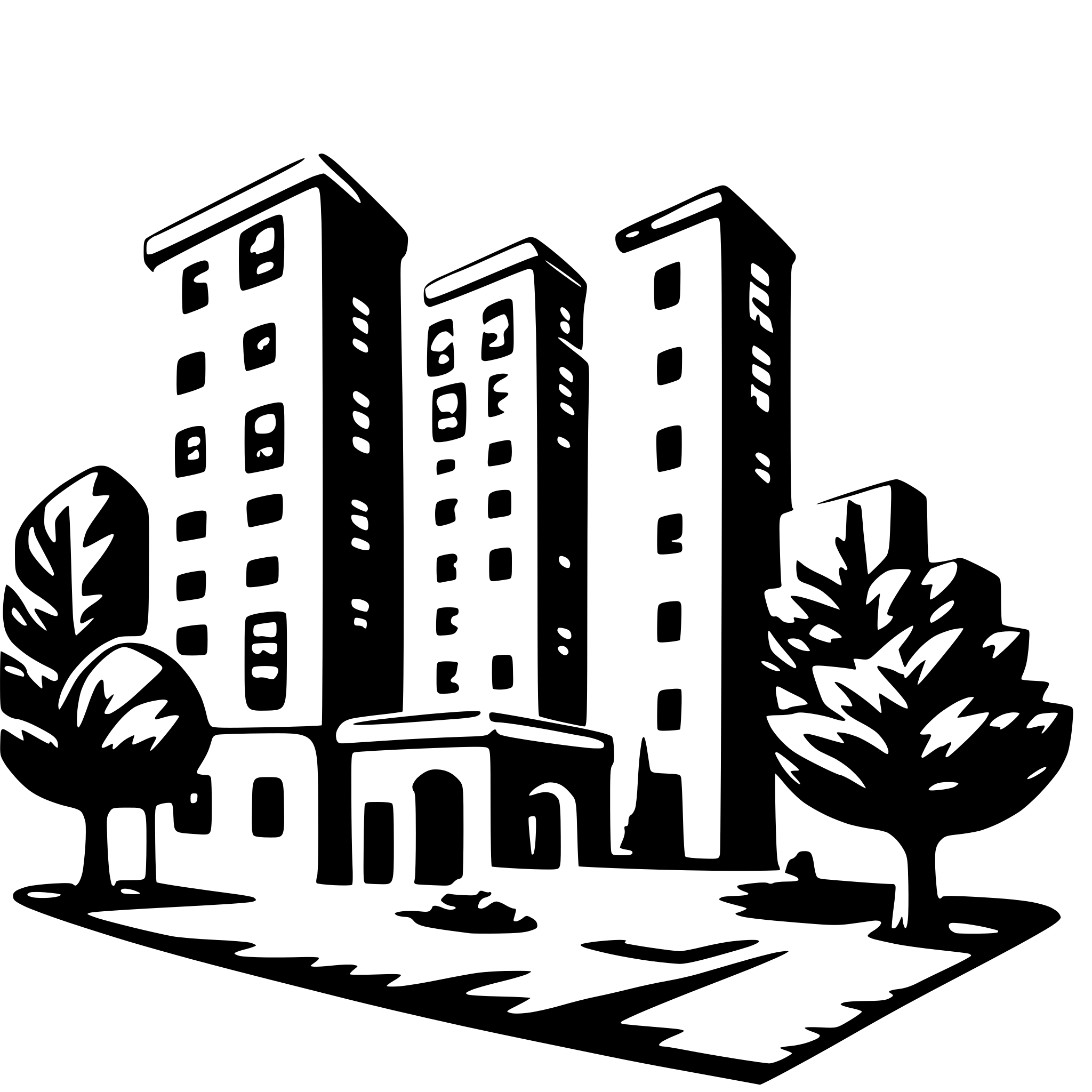 AI-generated SVG of 'AMISOLA buildings'