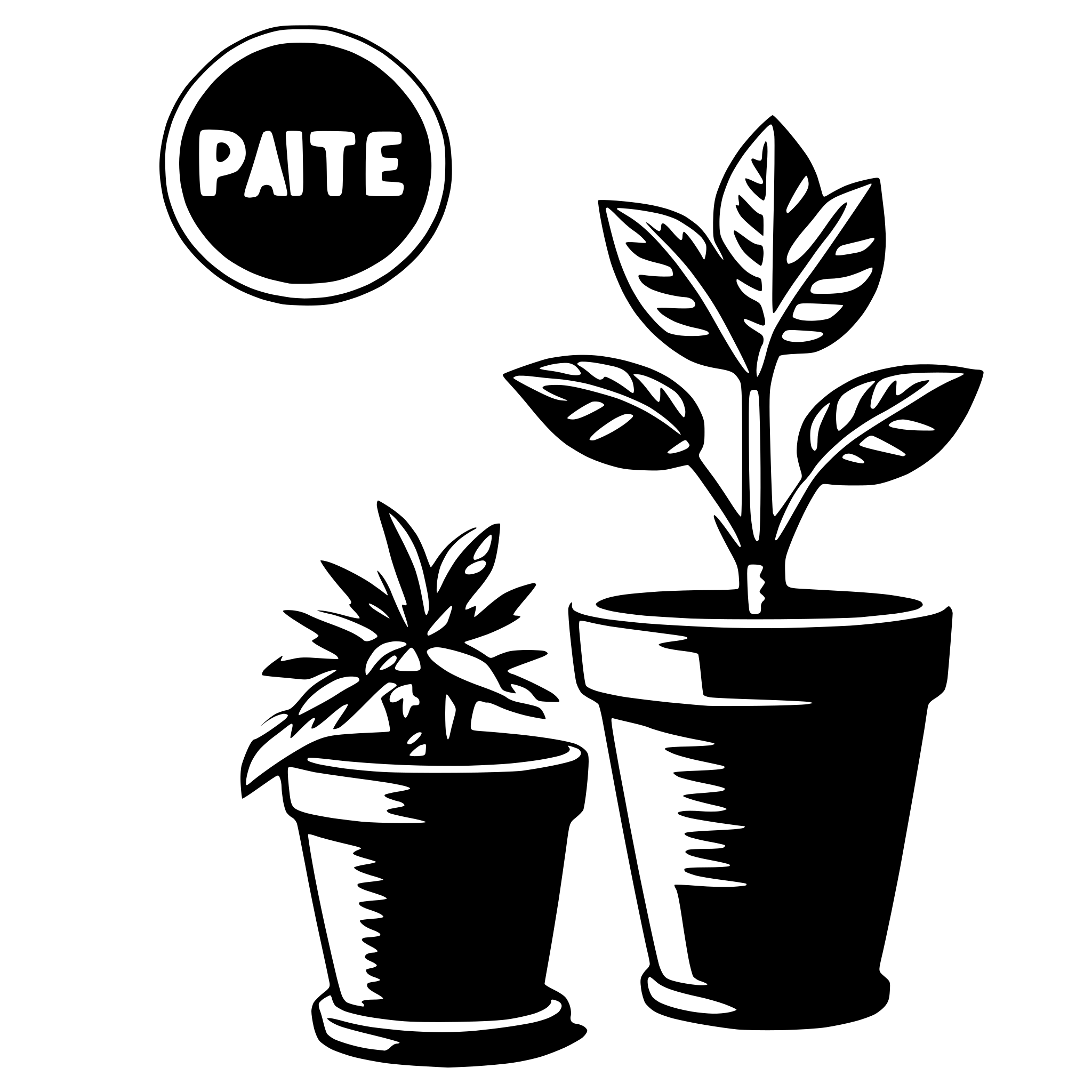 AI-generated SVG of a potted plant