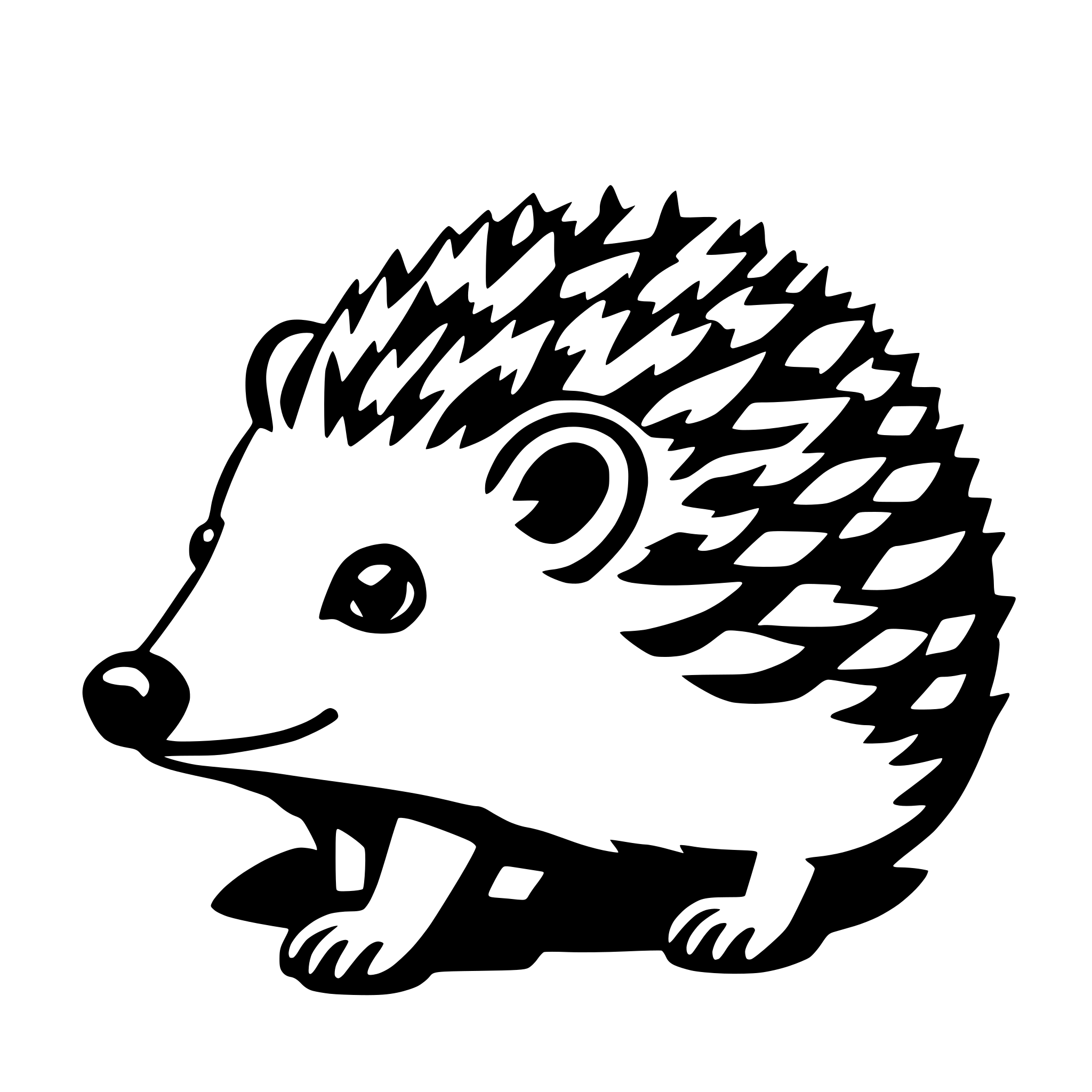 AI-generated SVG of a hedgehog