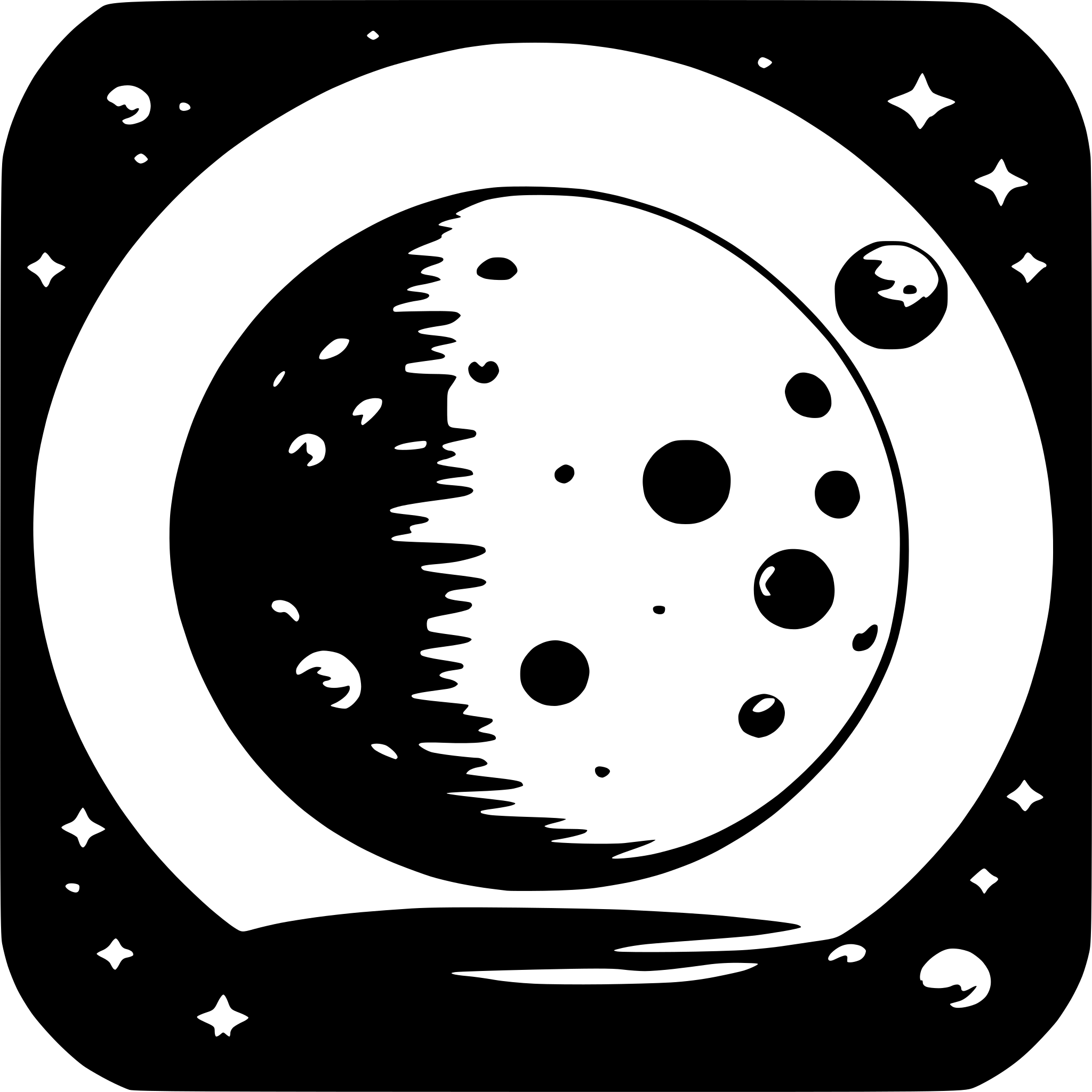 AI-generated SVG of 'Planet In space'