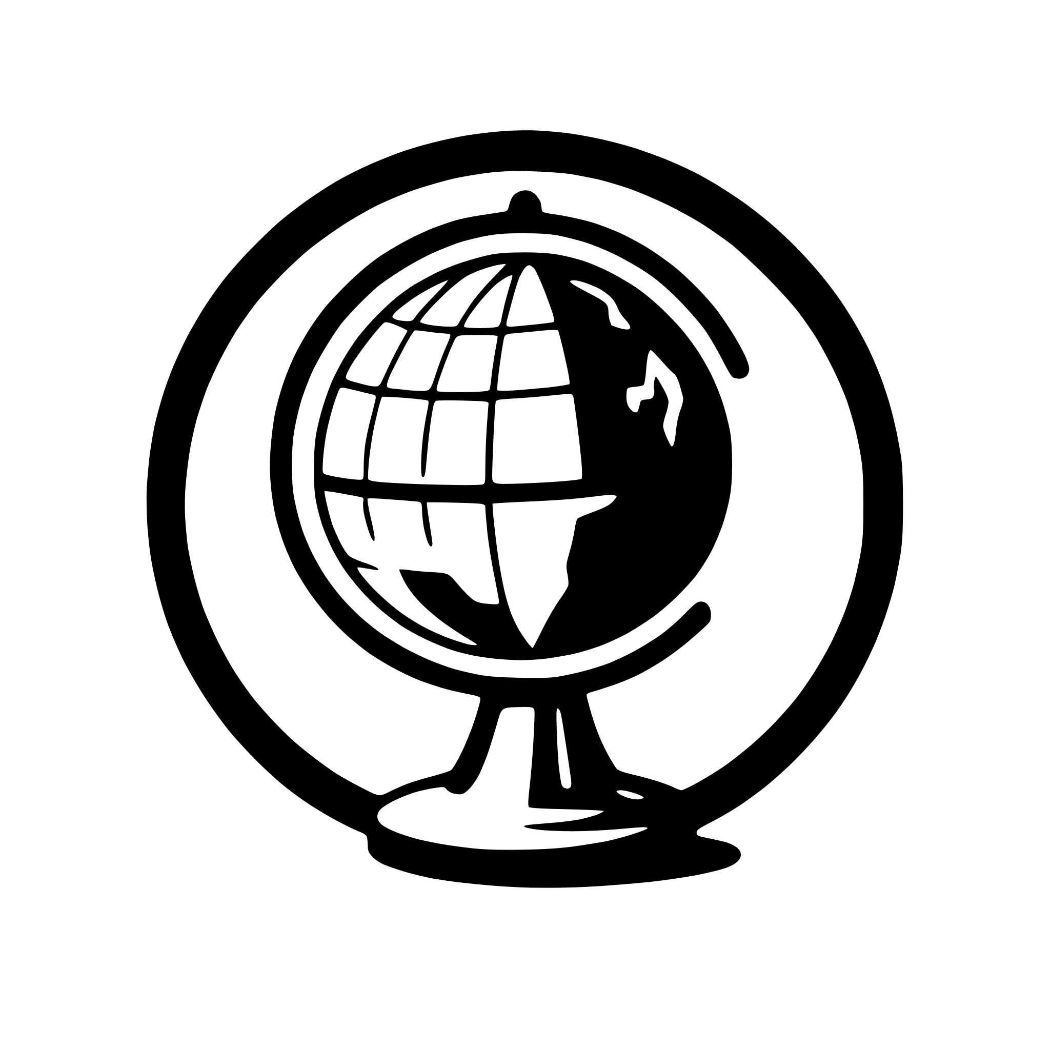 AI-generated SVG of 'globe with latitude lines'