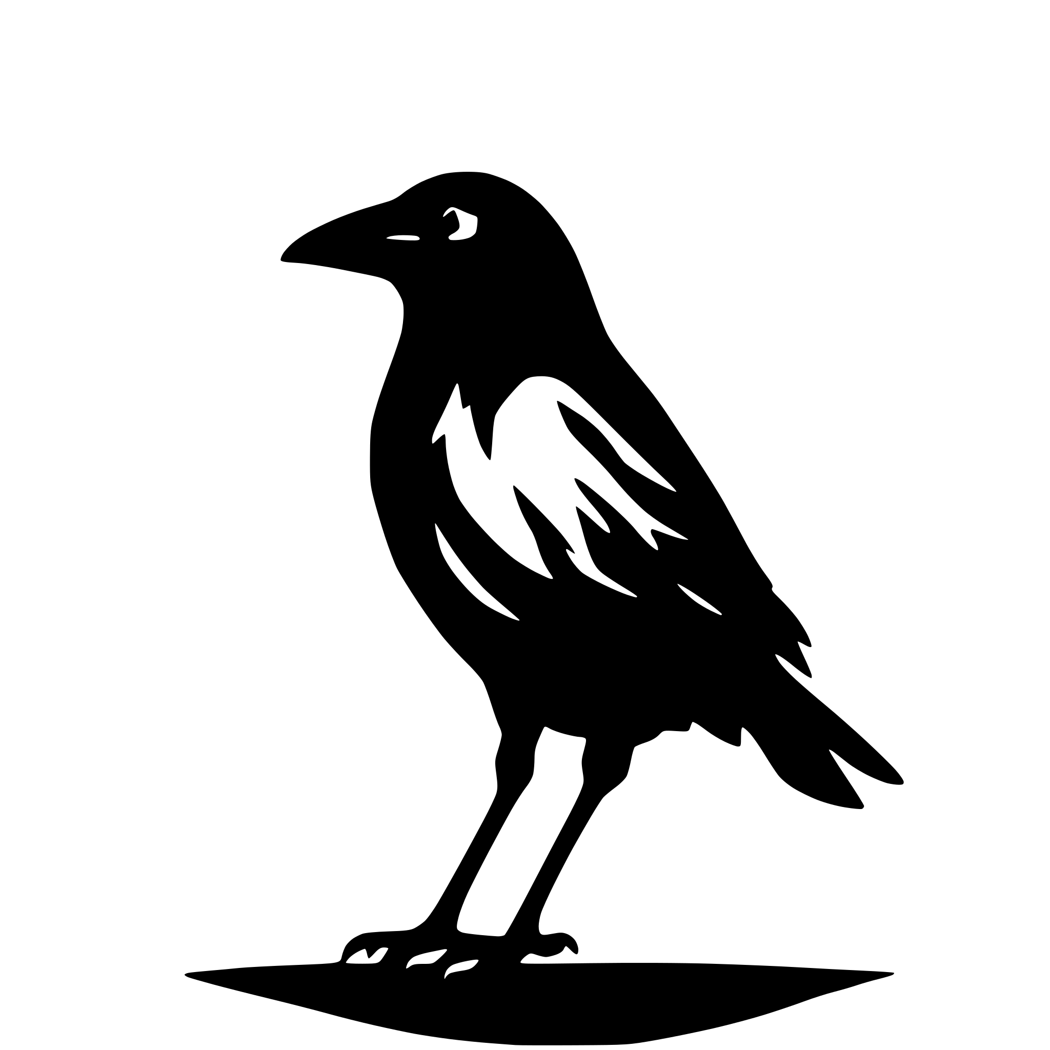 AI-generated SVG of a a crow