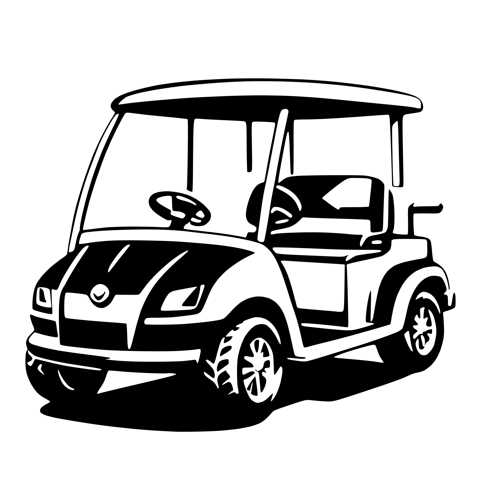AI-generated SVG of 'a golfcart shaped form'