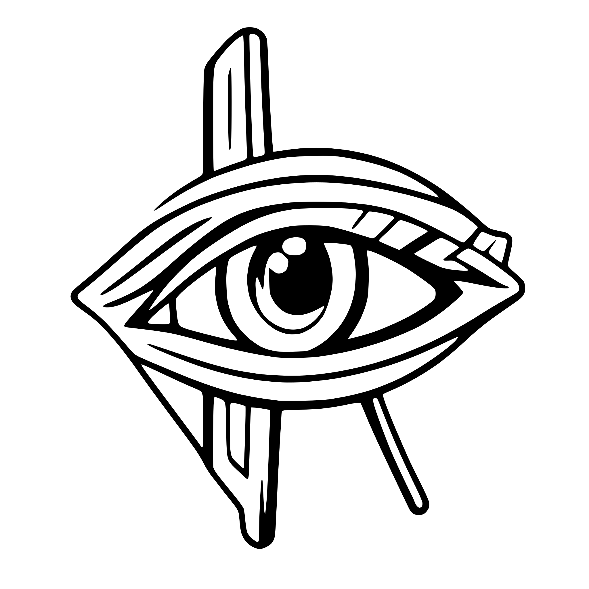 AI-generated SVG of a black and white line art eye and medical cross
