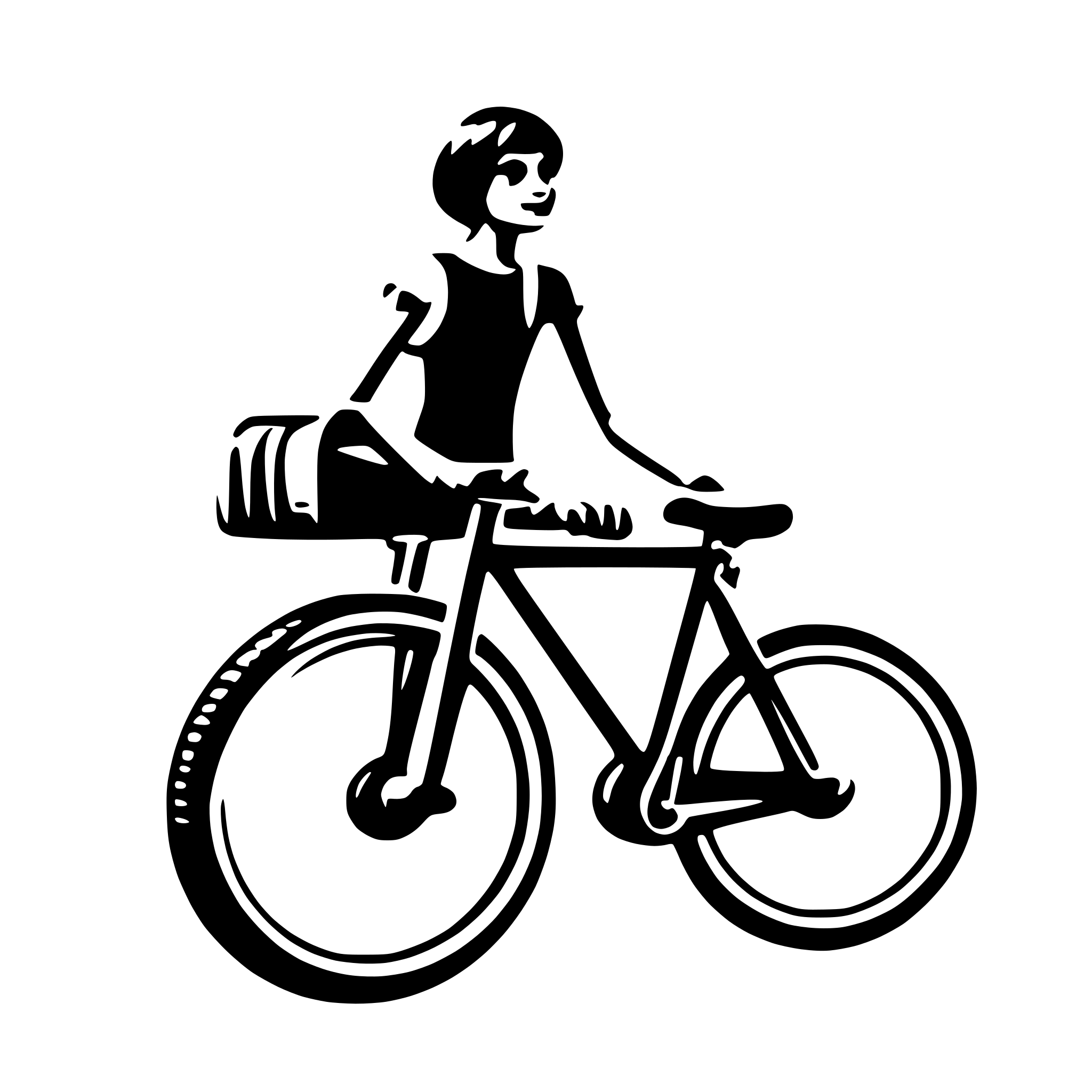 AI-generated SVG of a bicycle black and white very simple