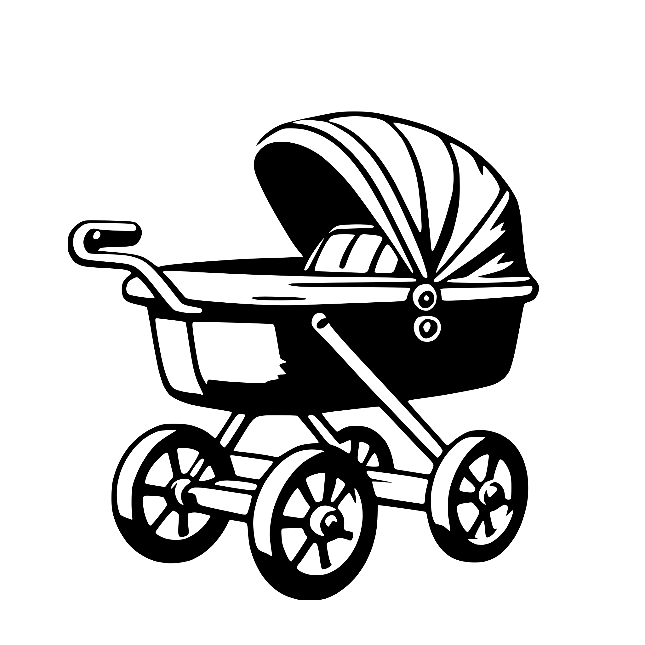 AI-generated SVG of 'stroller'