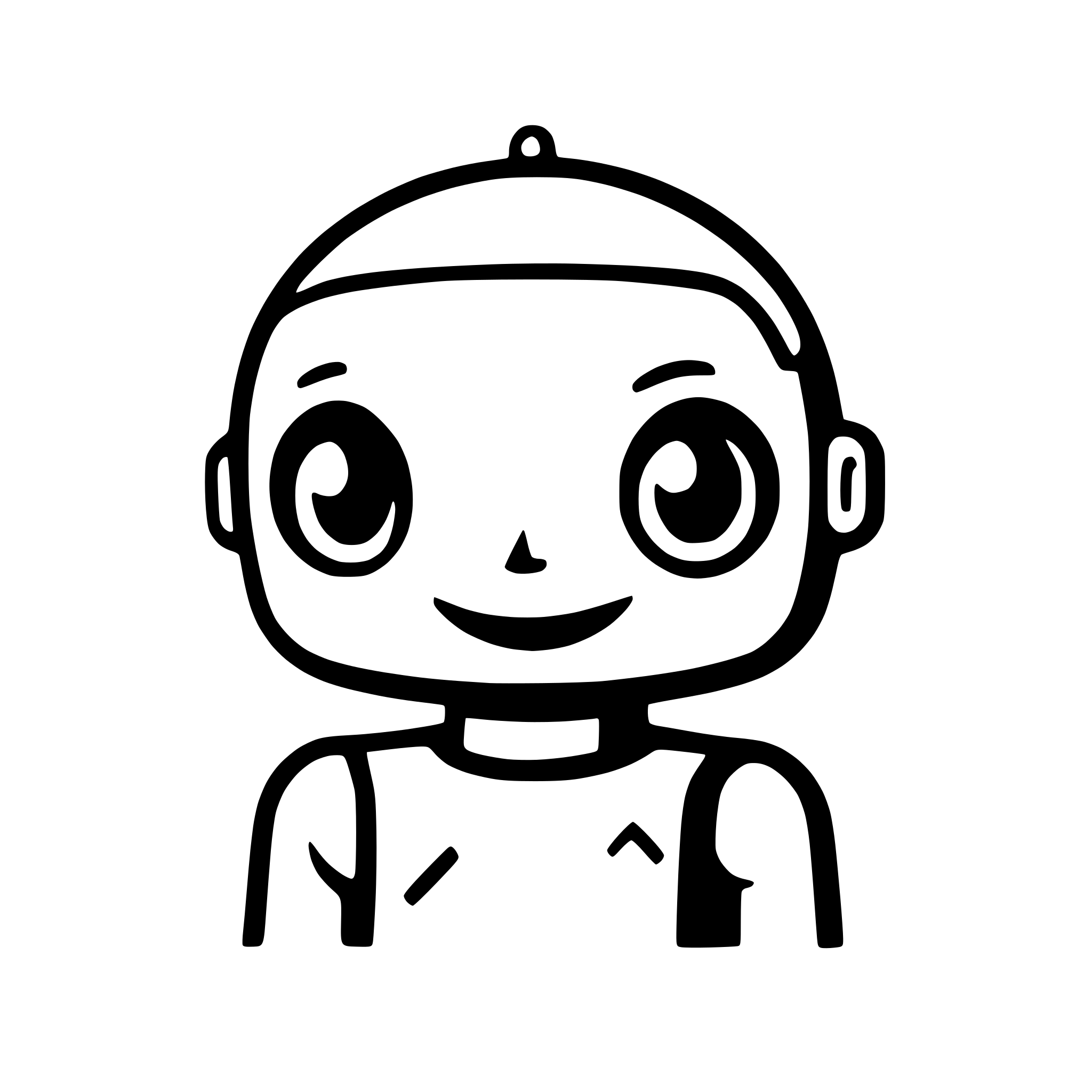 AI-generated SVG of 'cute simple robot smiling'