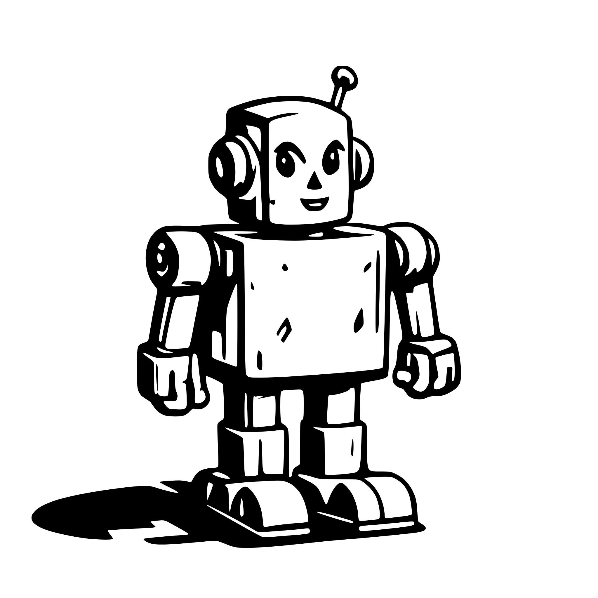 AI-generated SVG of 'Obseractional robot'
