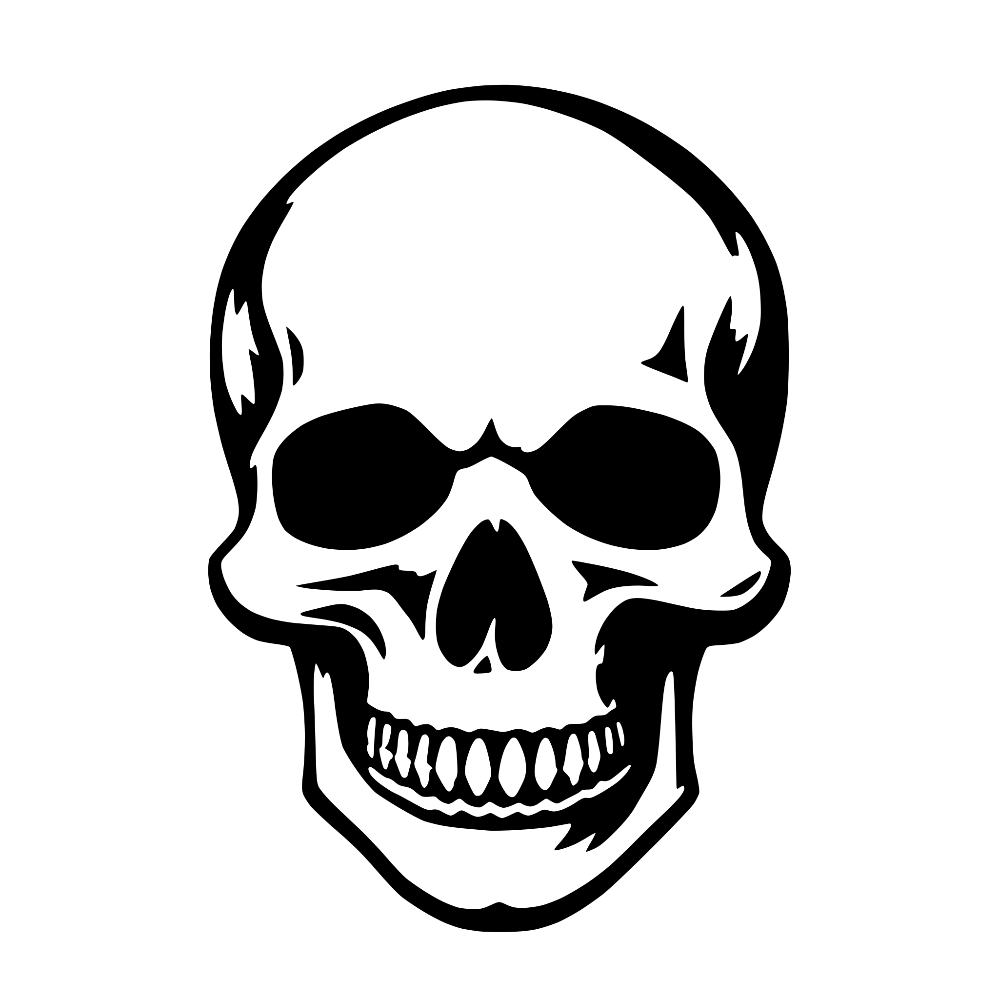 AI-generated SVG of a skull