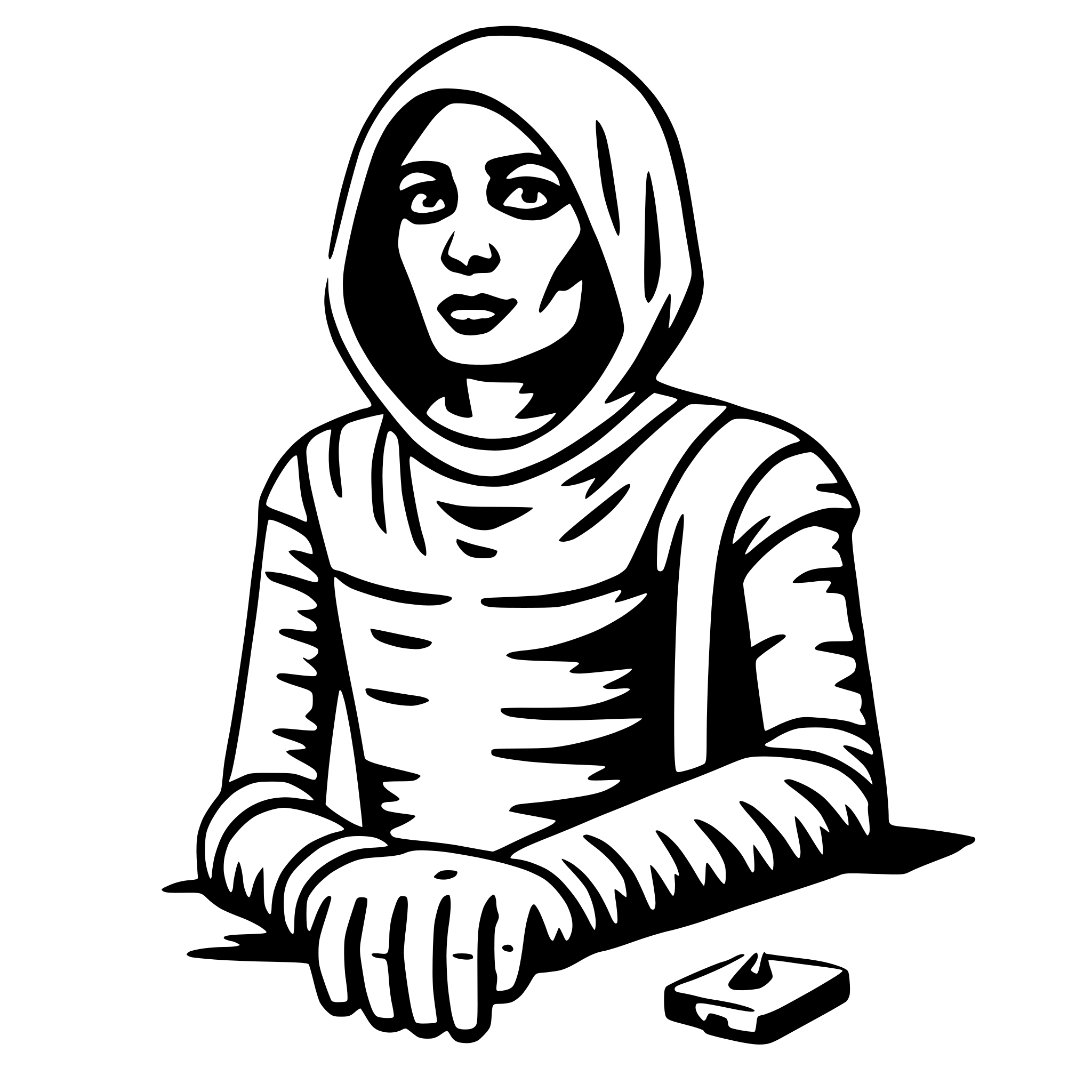 AI-generated SVG of a mummy