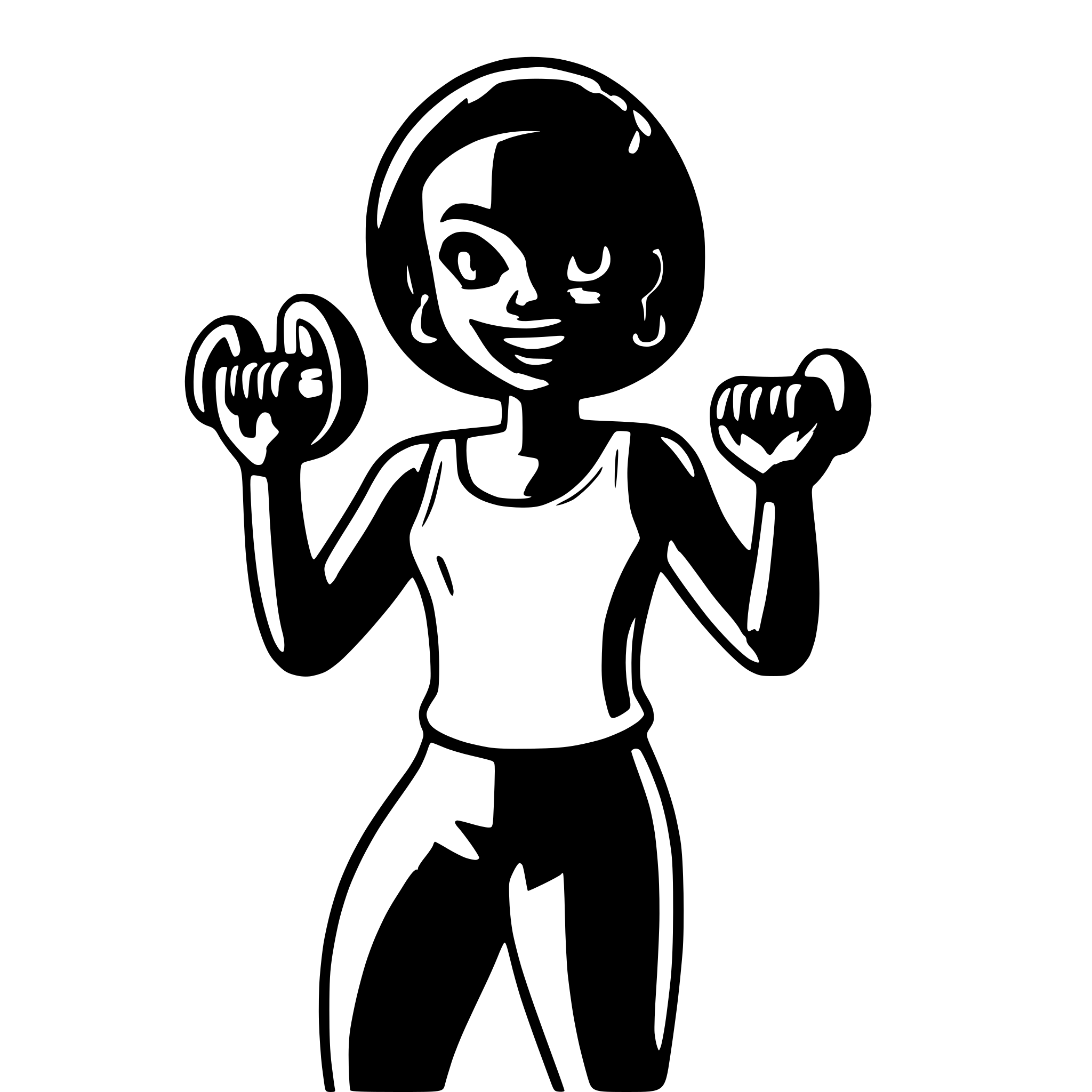 AI-generated SVG of 'african woman working out'