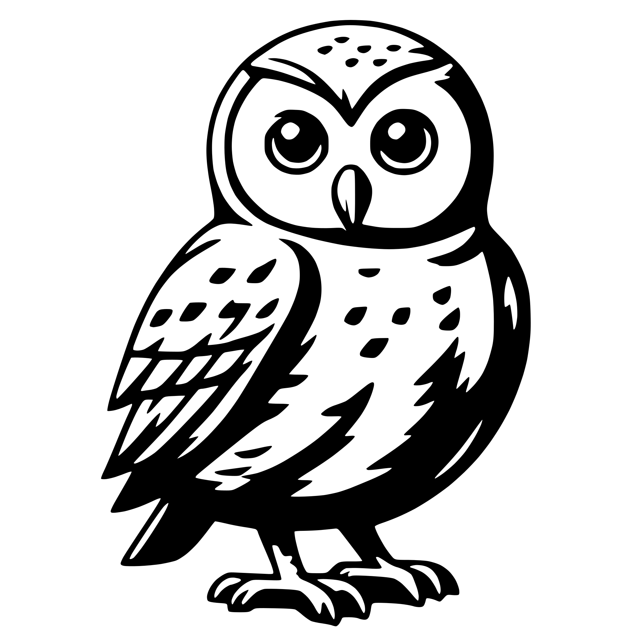 AI-generated SVG of a owl