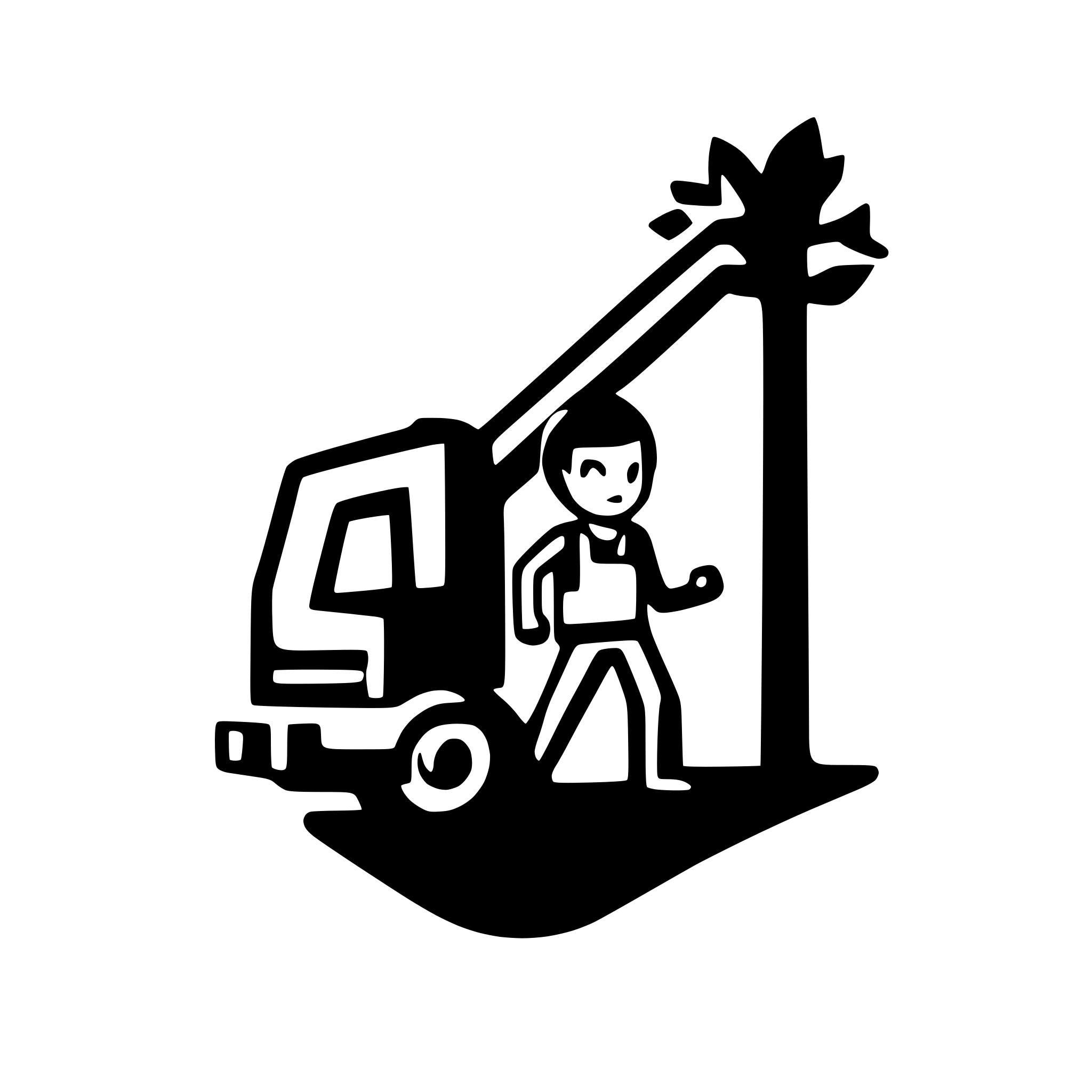 AI-generated SVG of a Tree Removal by machines or peoples, Minimal