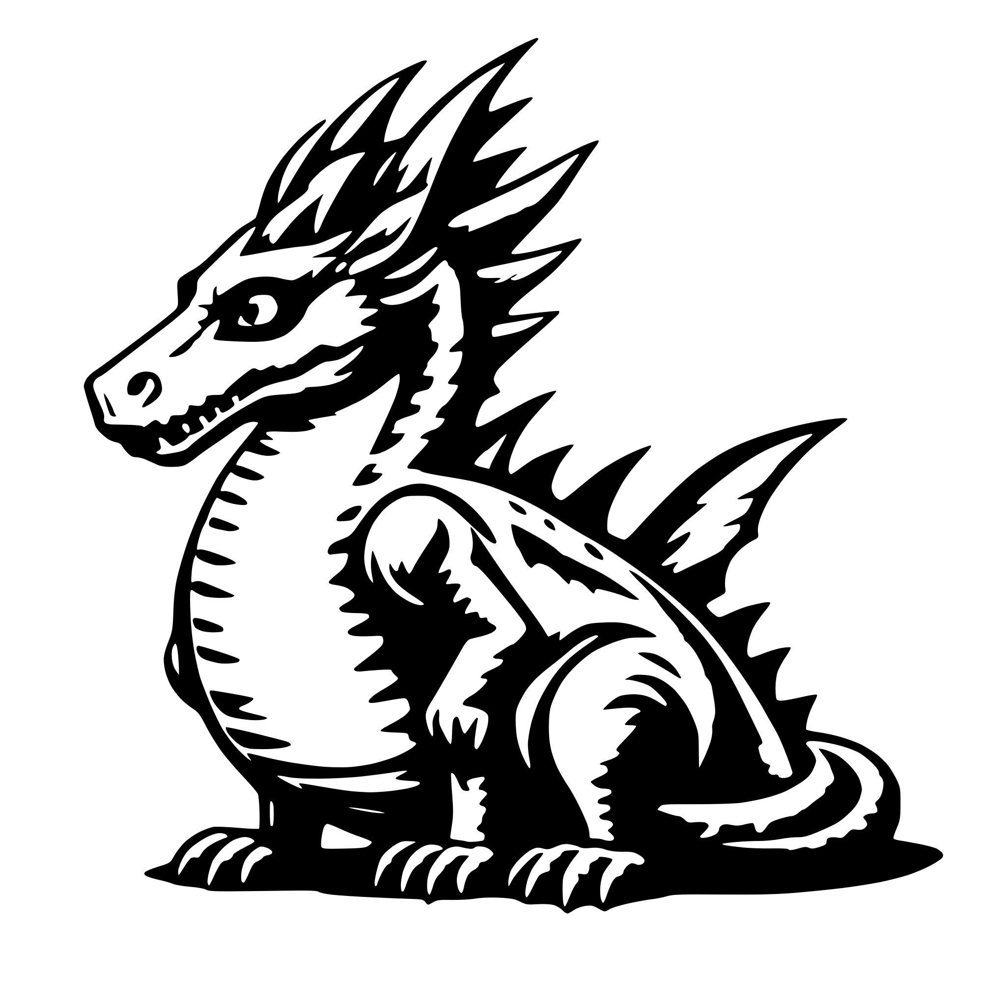 AI-generated SVG of 'a full body dragon'