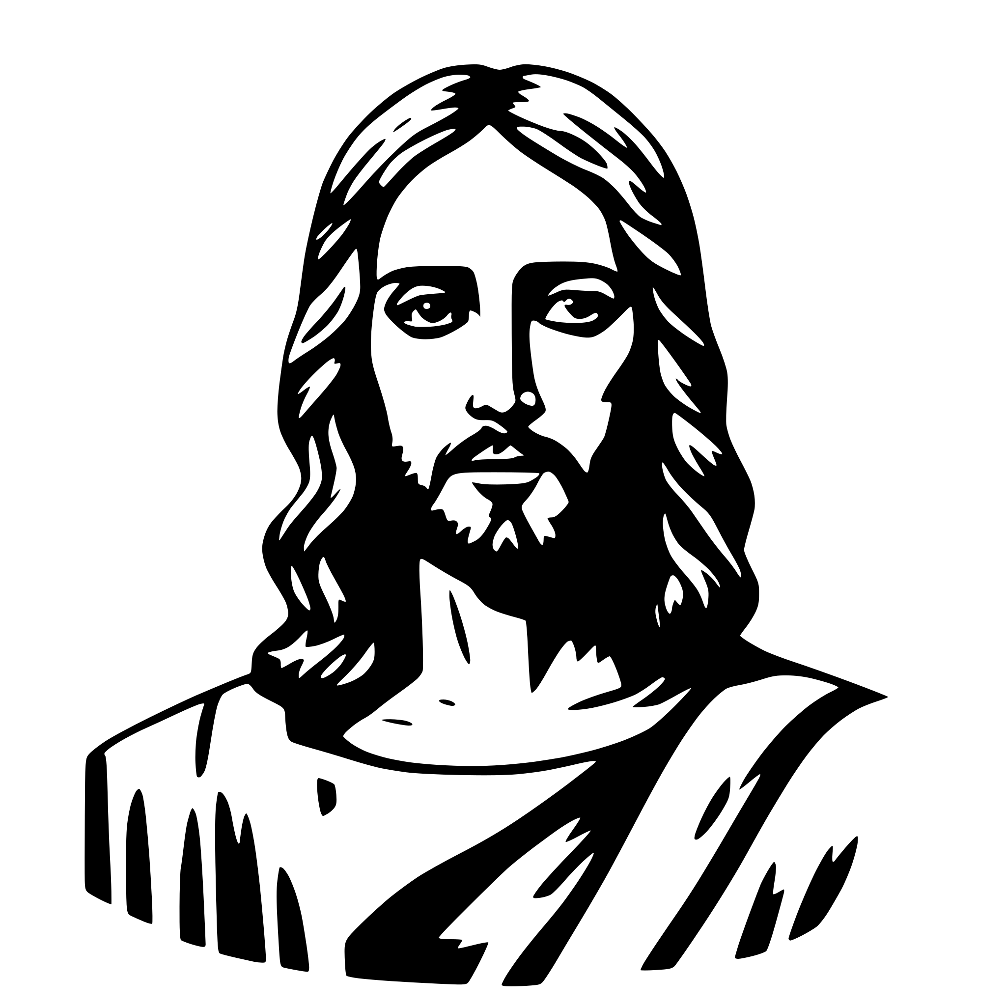 AI-generated SVG of a Christ