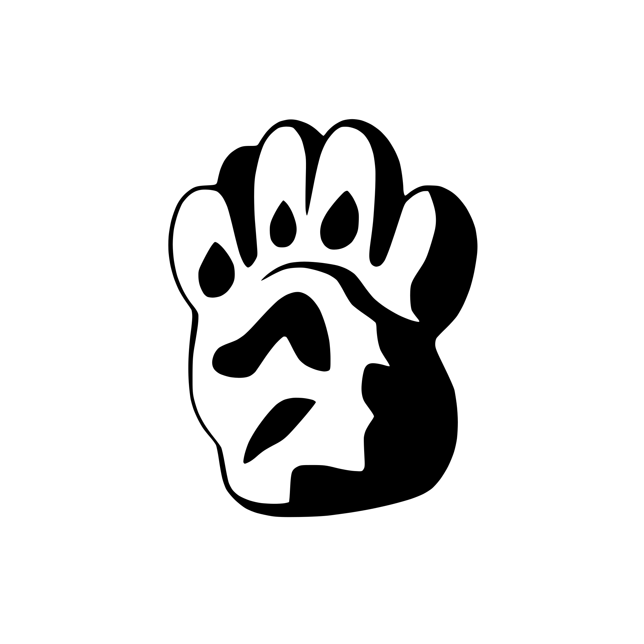 AI-generated SVG of 'dog paw'
