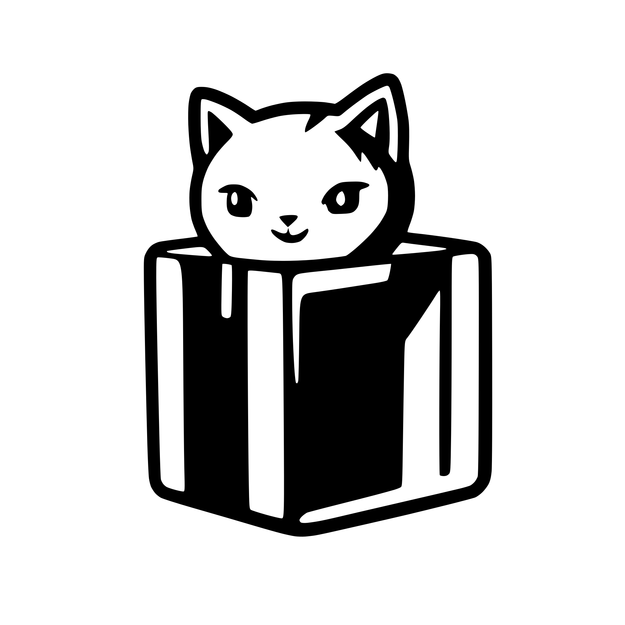 AI-generated SVG of 'a box with cat ears'