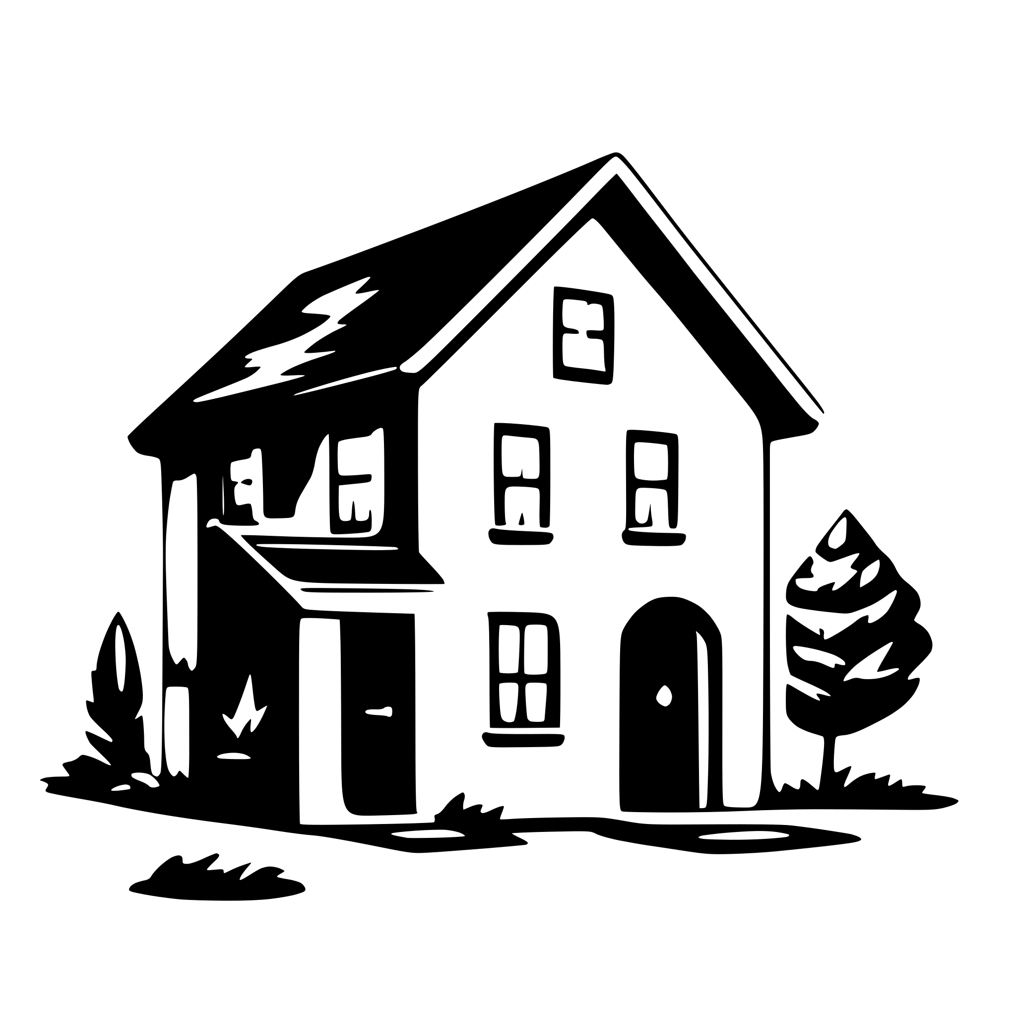 AI-generated SVG of a house cottage