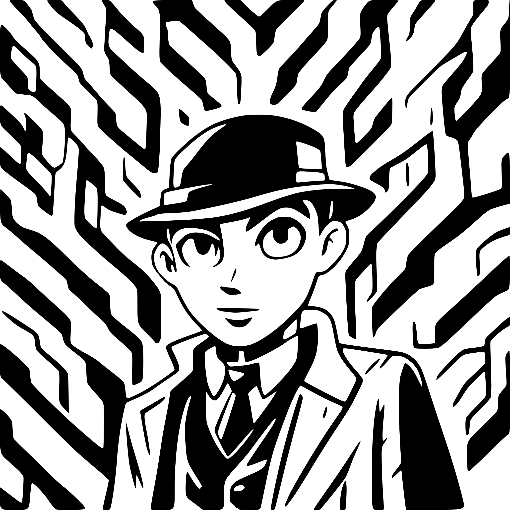 AI-generated SVG of a peaky blinders