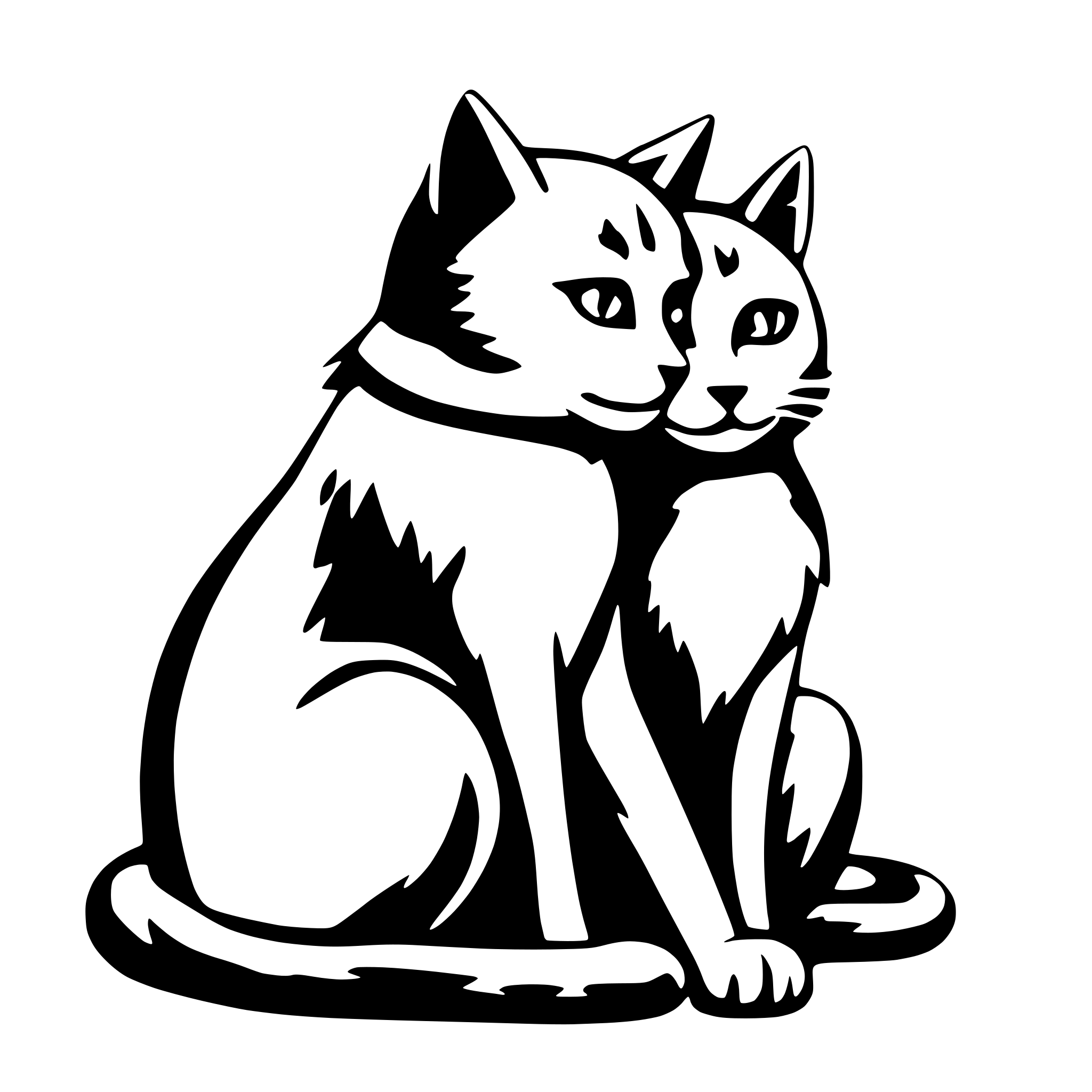 AI-generated SVG of 'cat love'