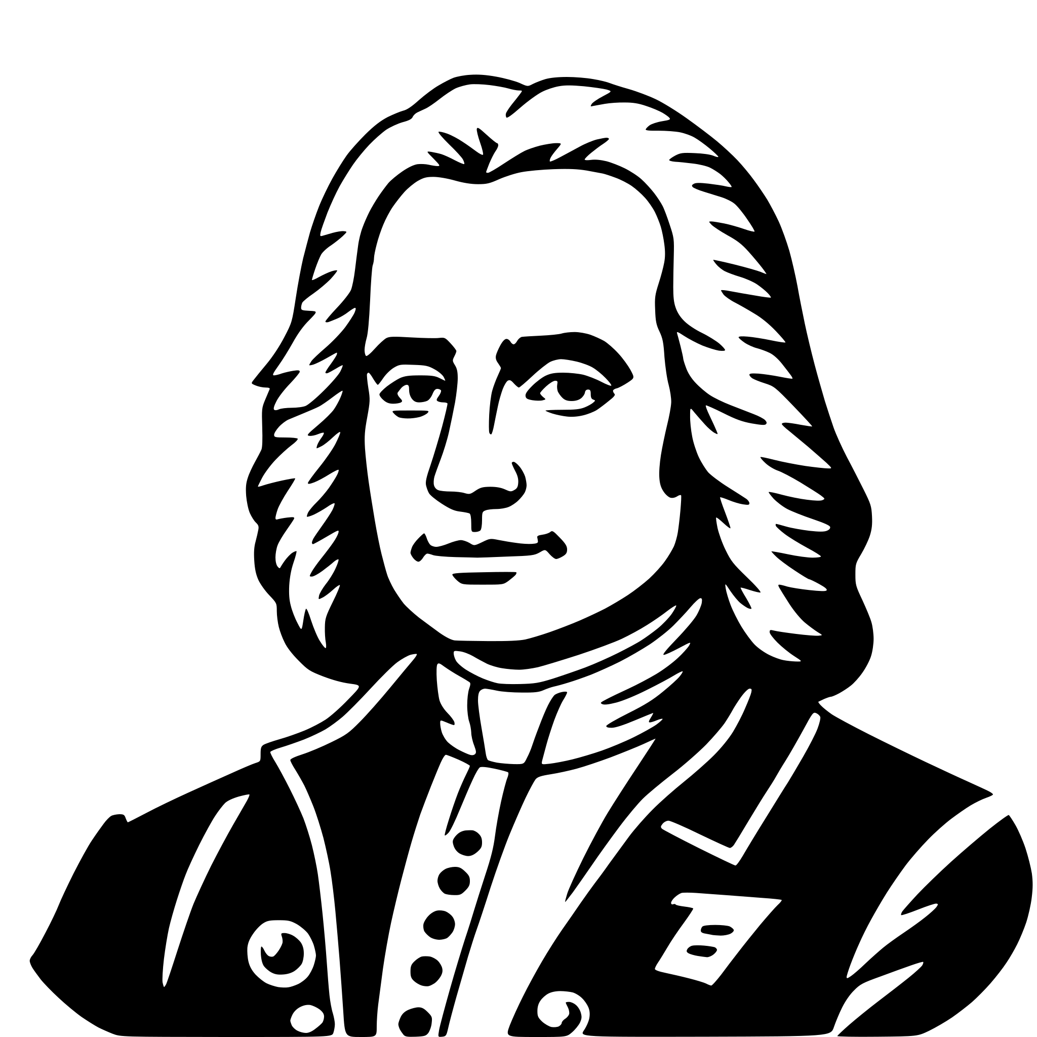 AI-generated SVG of a johann sebastian bach