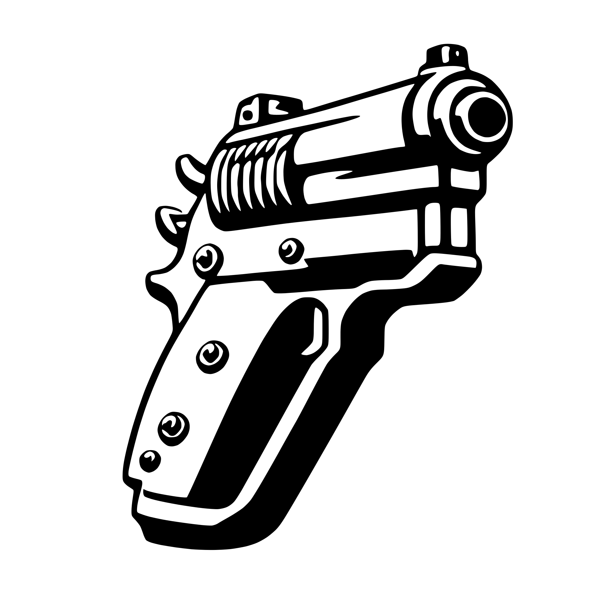 AI-generated SVG of a handgun