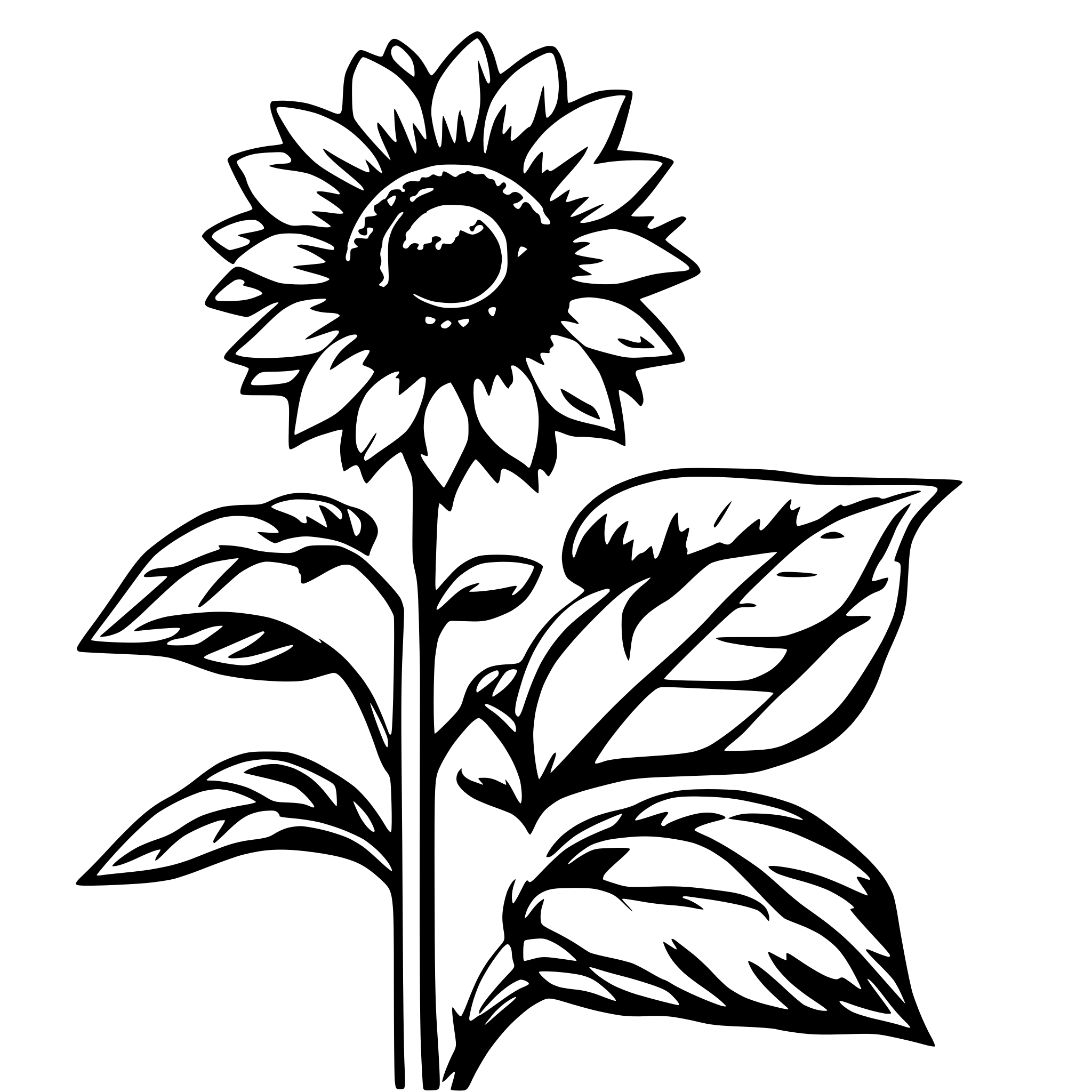 AI-generated SVG of 'sunflower'