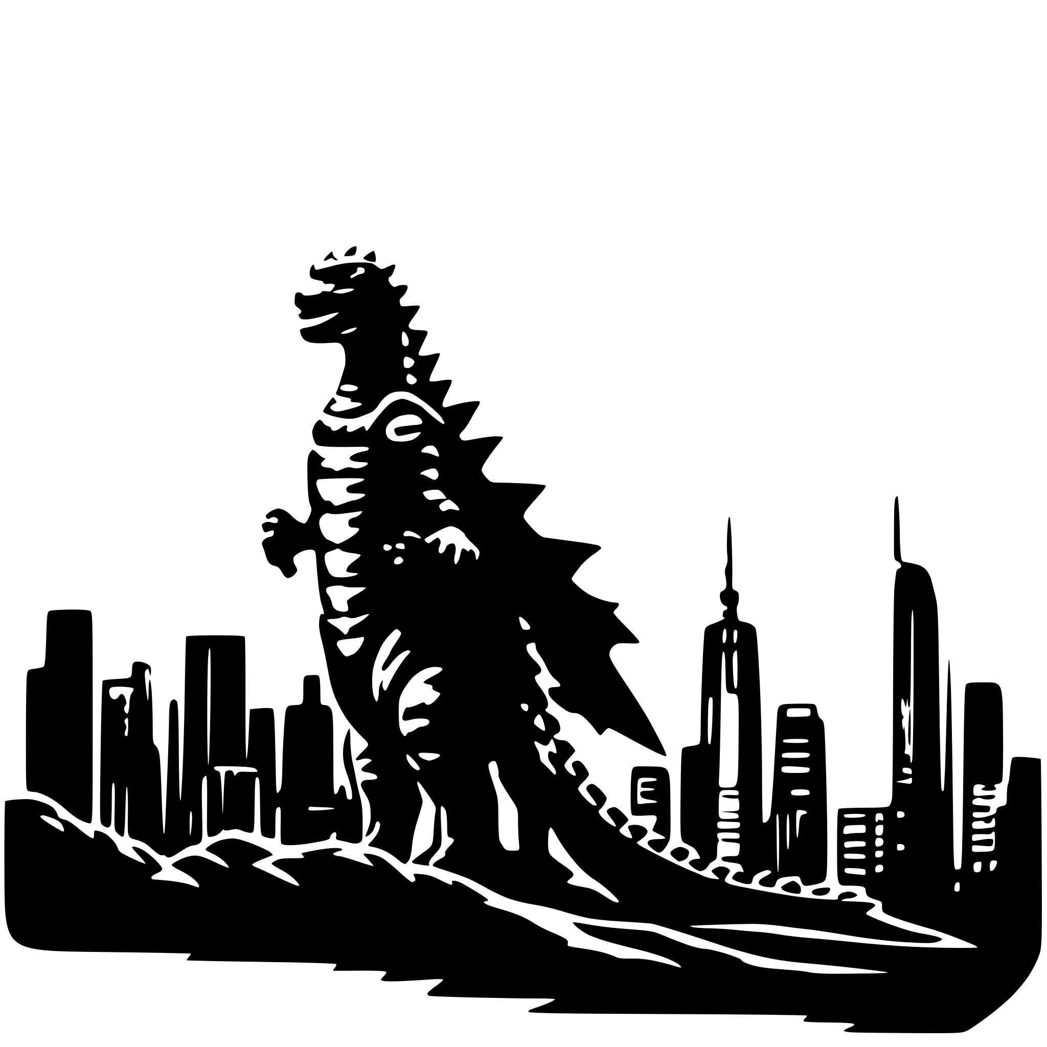 AI-generated SVG of 'Godzilla Tokyo skyline'