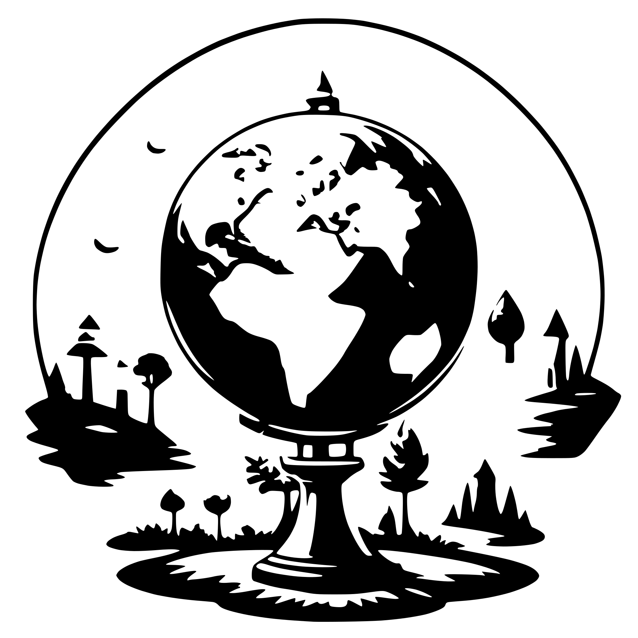 AI-generated SVG of a a picture of the earth full of mysteries