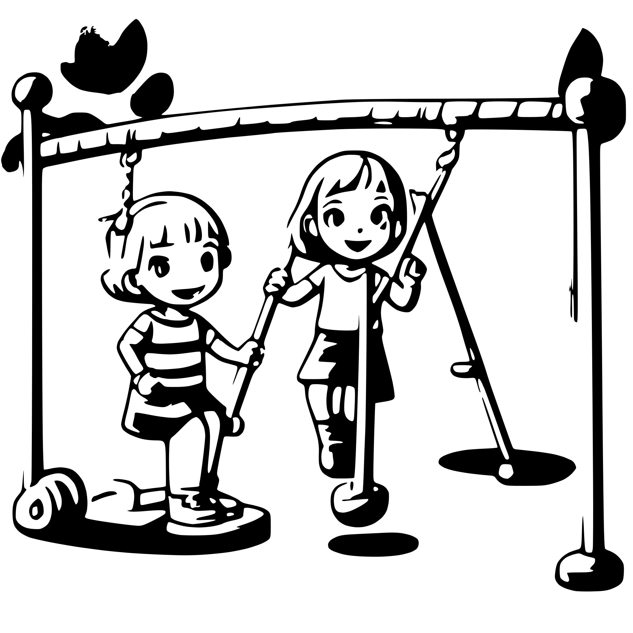 AI-generated SVG of a children playing on a playground