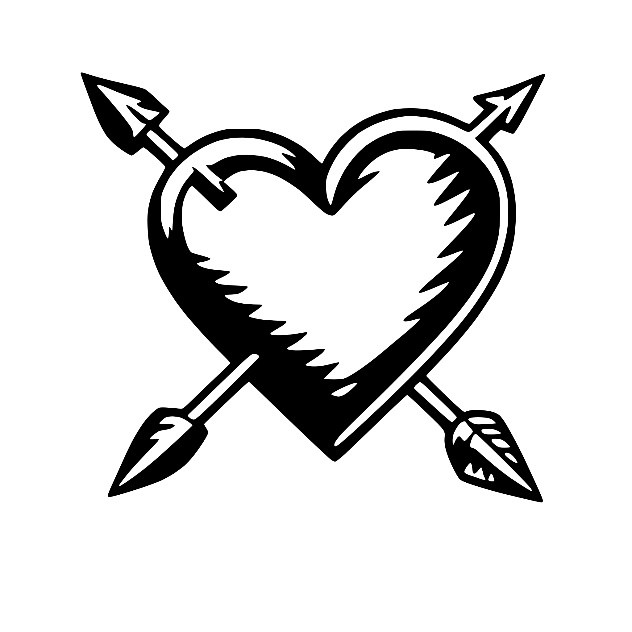 AI-generated SVG of a heart and arrow