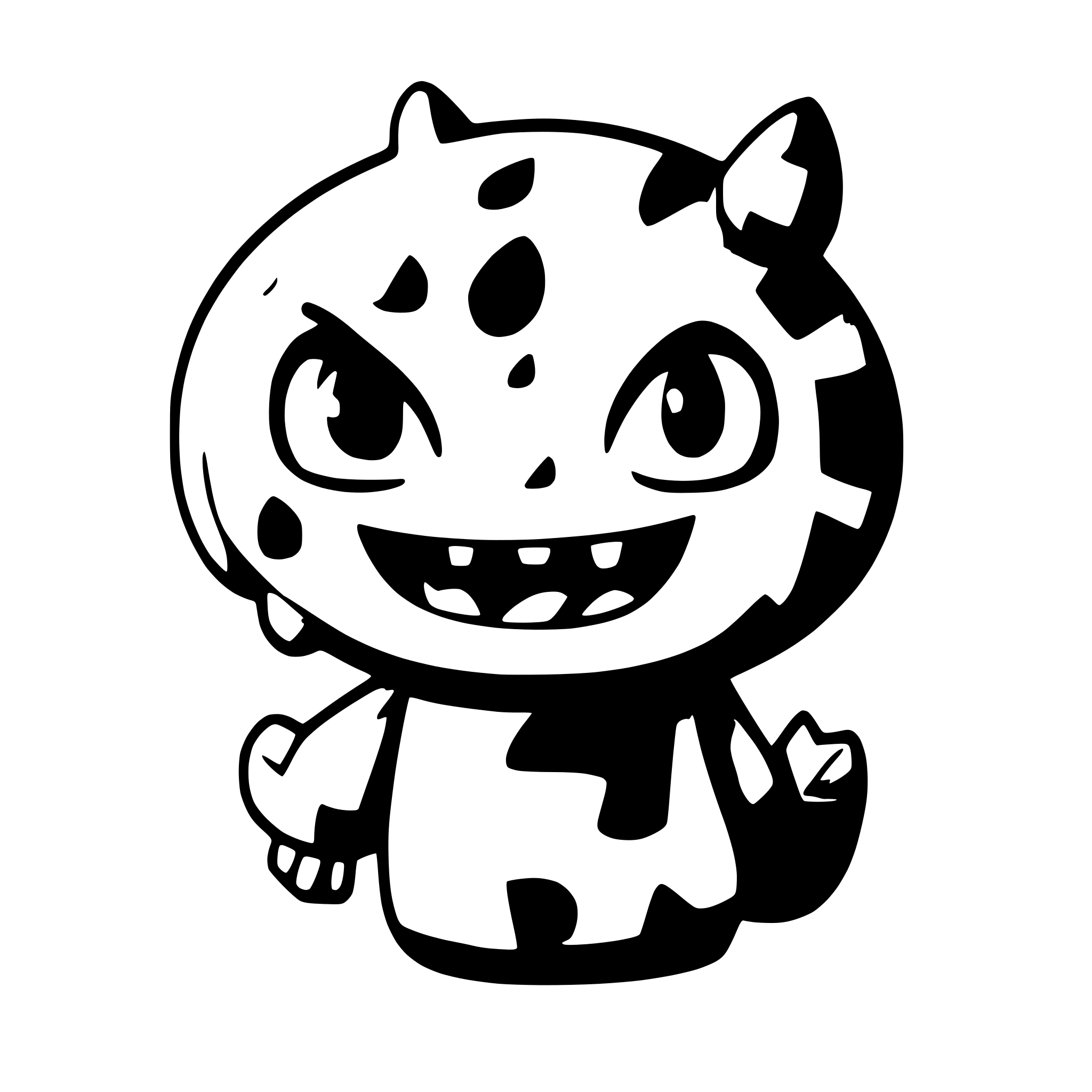 AI-generated SVG of a monster