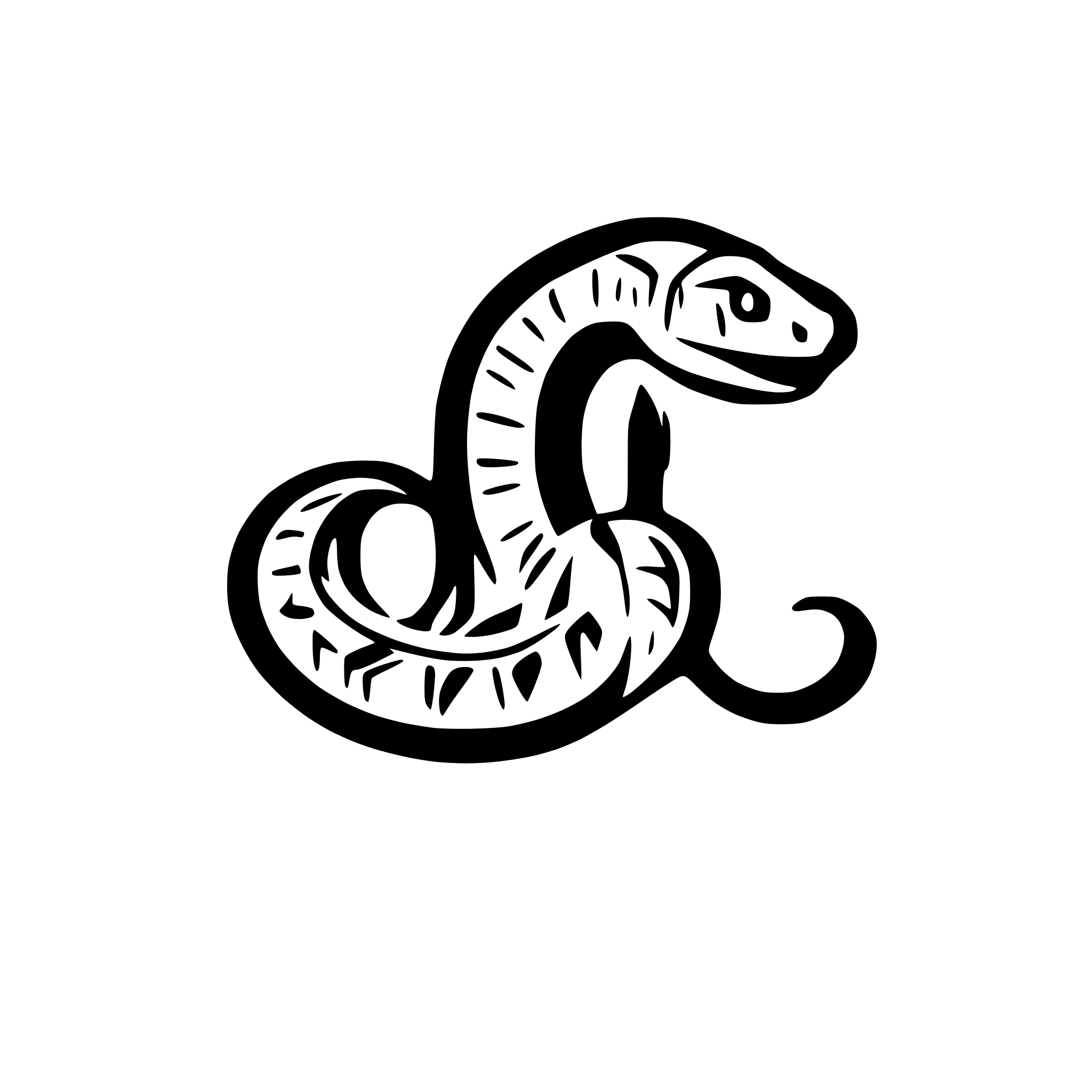 AI-generated SVG of a snake