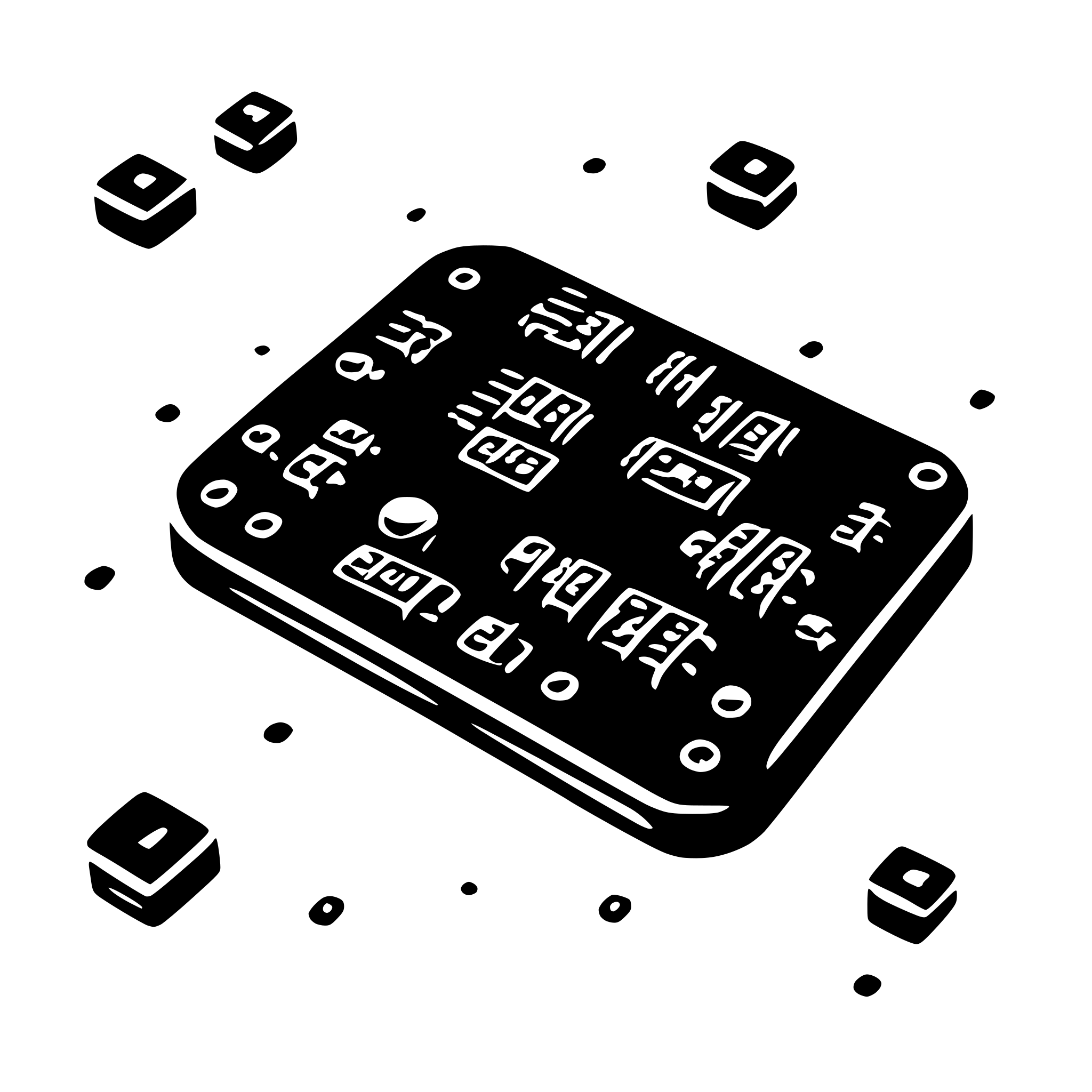 AI-generated SVG of a simple circuit board