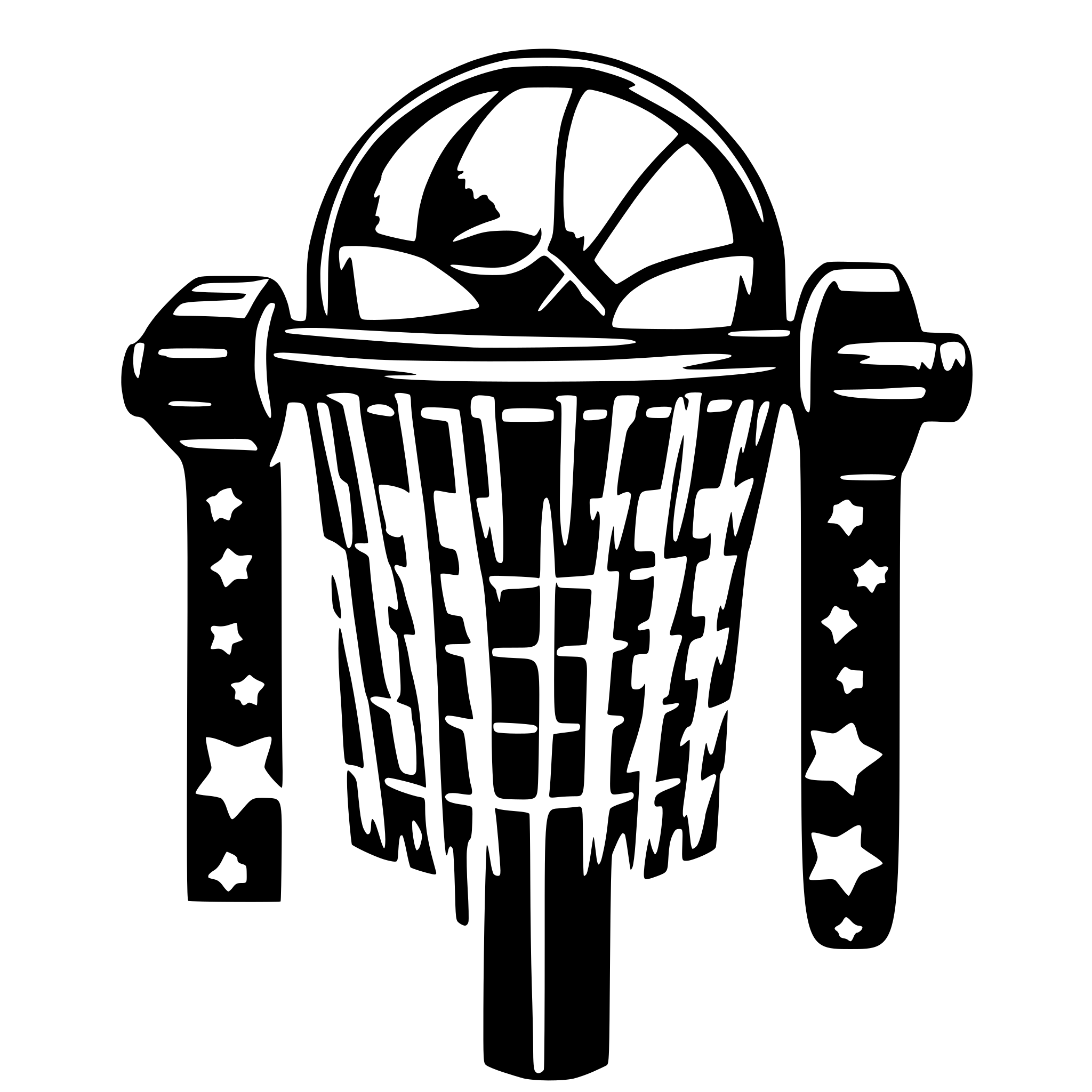 AI-generated SVG of a Basketball hoop with a glitter bow