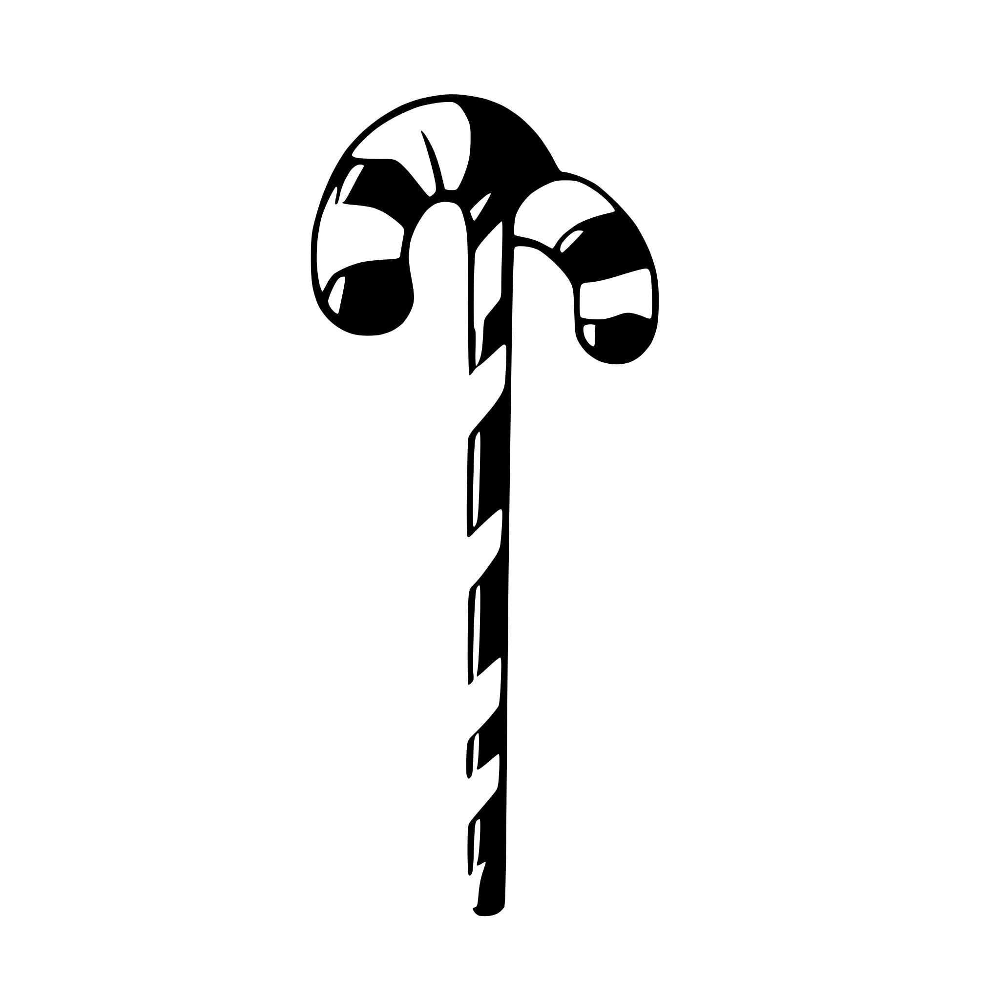AI-generated SVG of a christmas candy cane