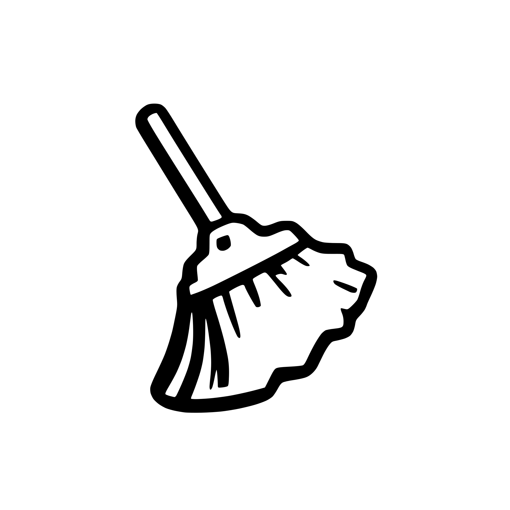AI-generated SVG of a Cartoon style broom, simple