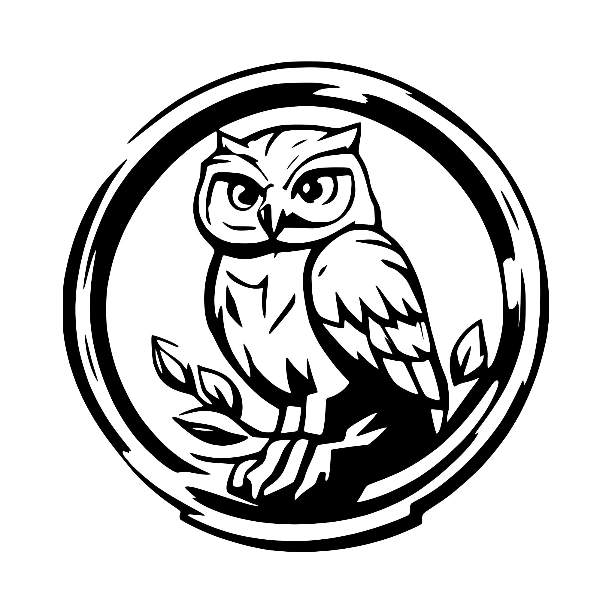 AI-generated SVG of 'OWL MASCOT'