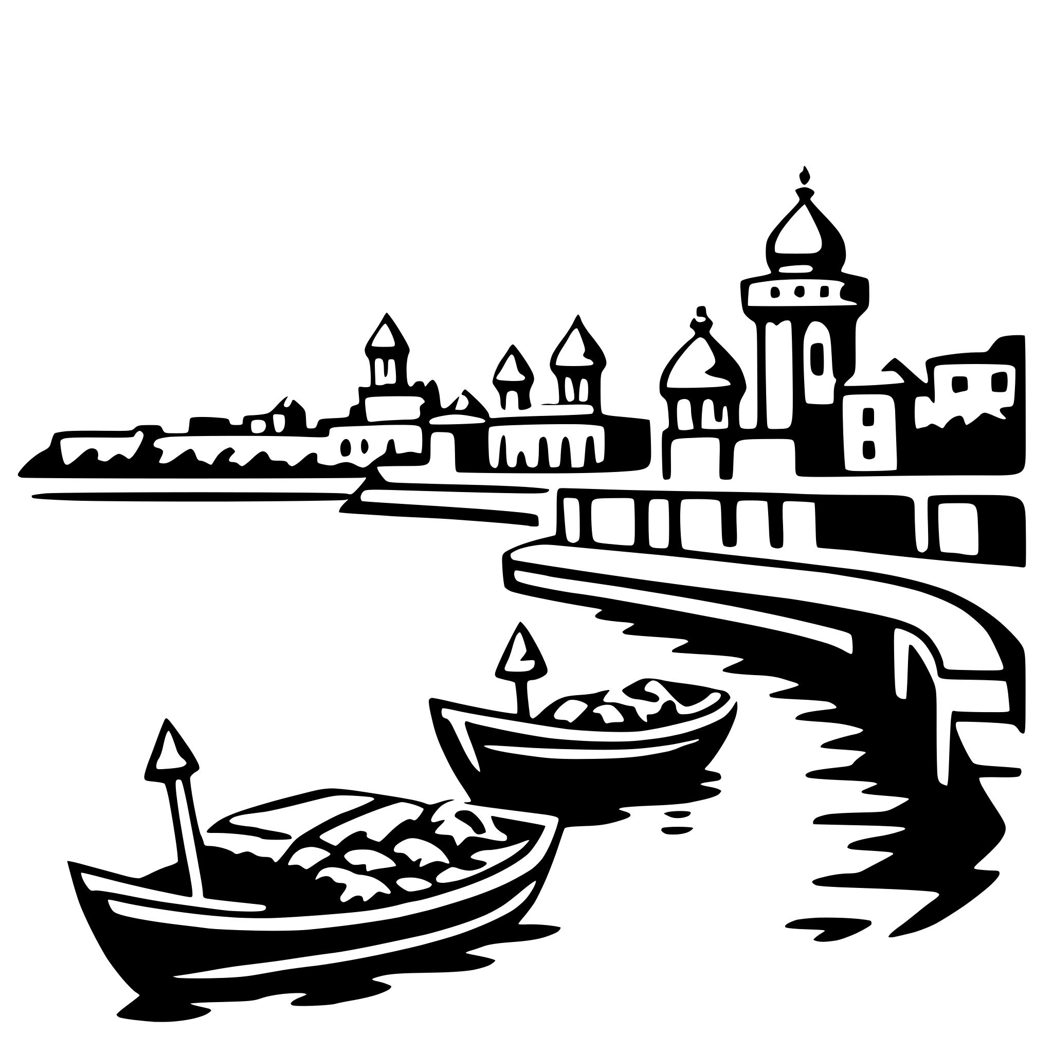 AI-generated SVG of 'varanasi ghats'