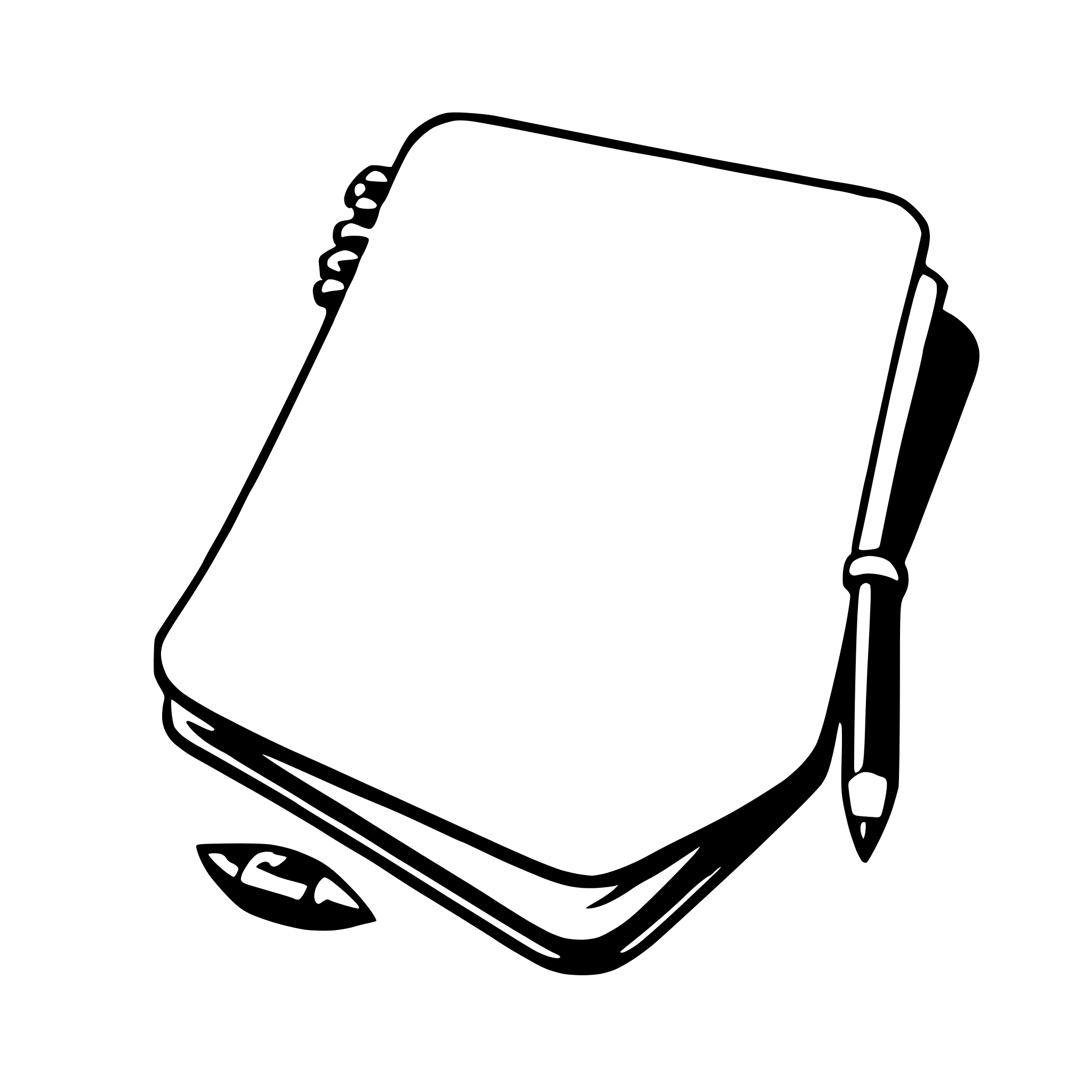AI-generated SVG of 'notebook'