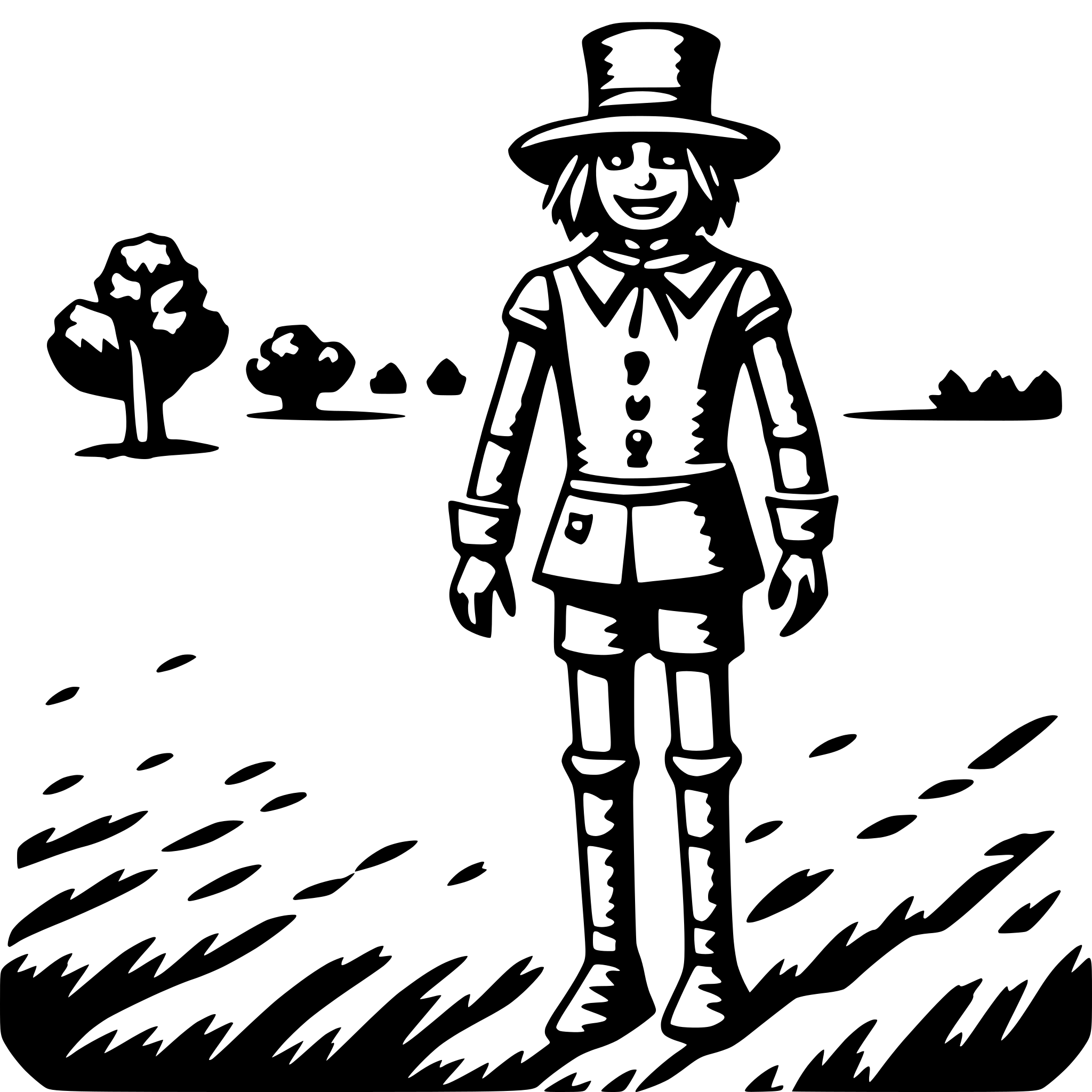 AI-generated SVG of 'scarecrow in field'