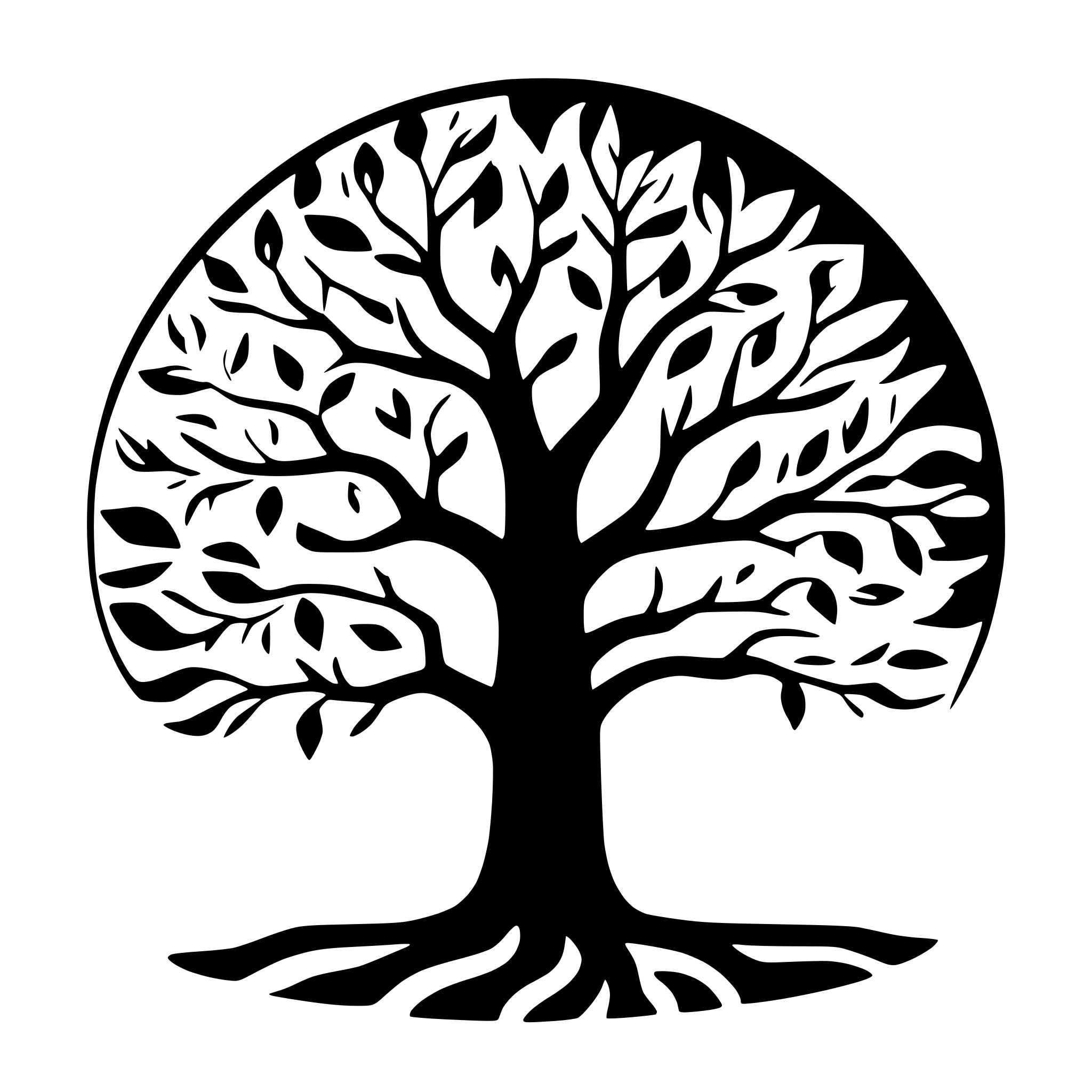 AI-generated SVG of a tree of life