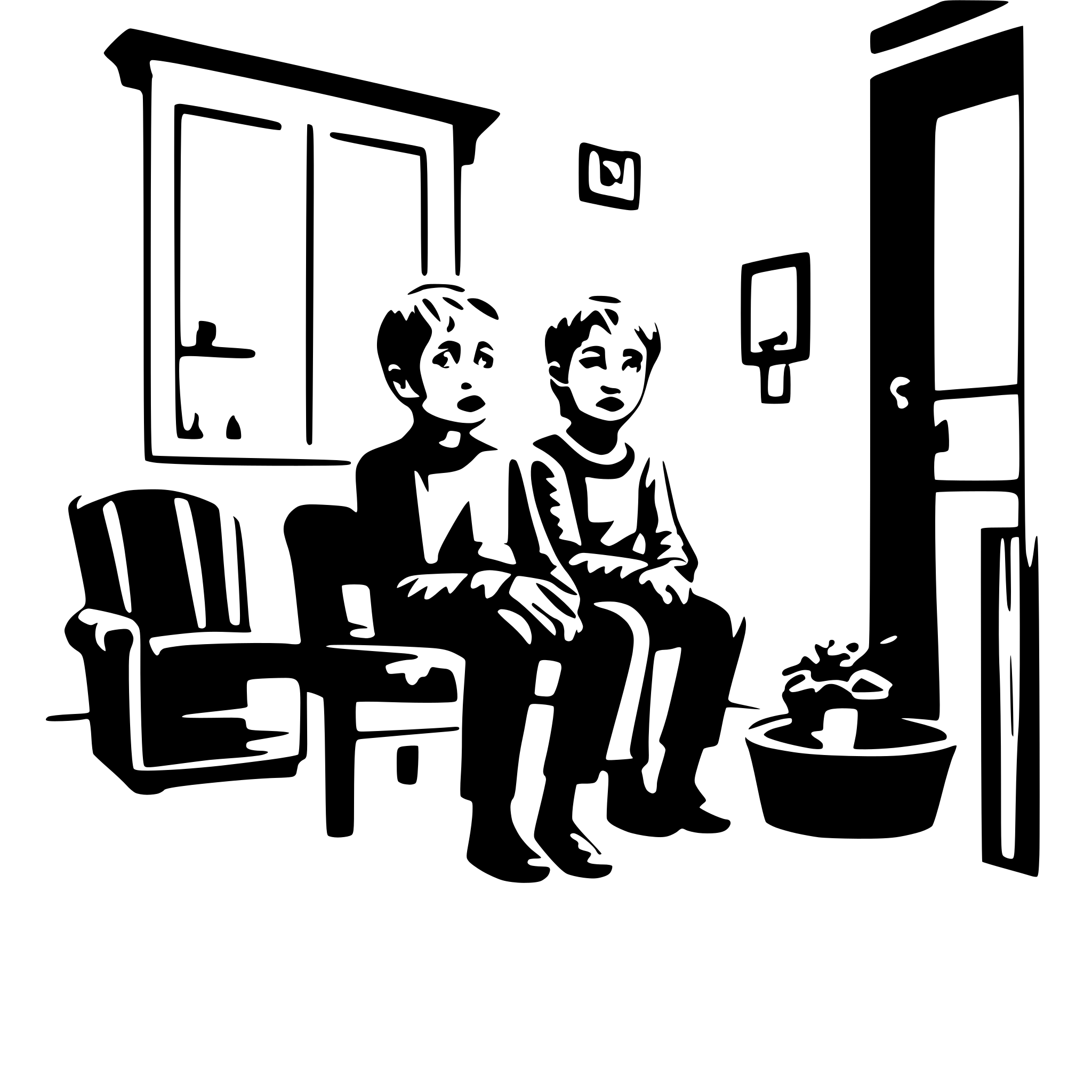 AI-generated SVG of a home alone