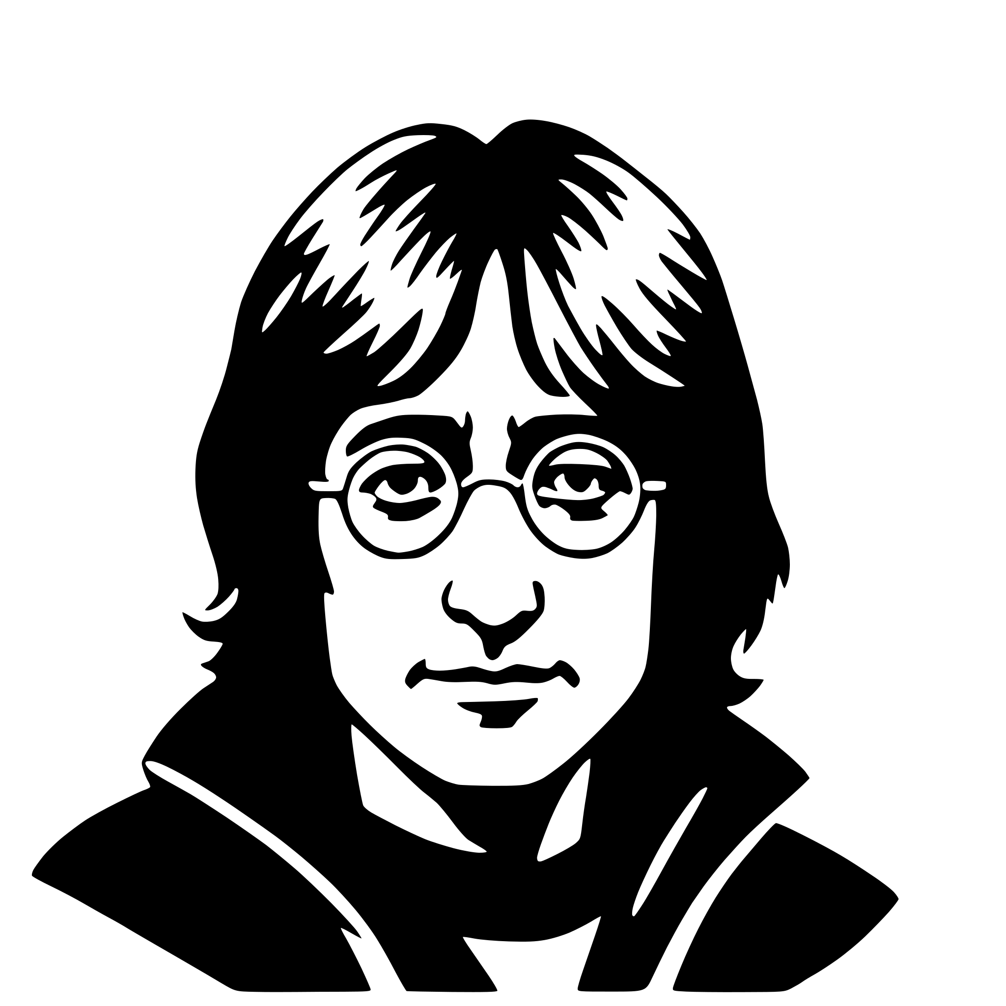 AI-generated SVG of a john lennon