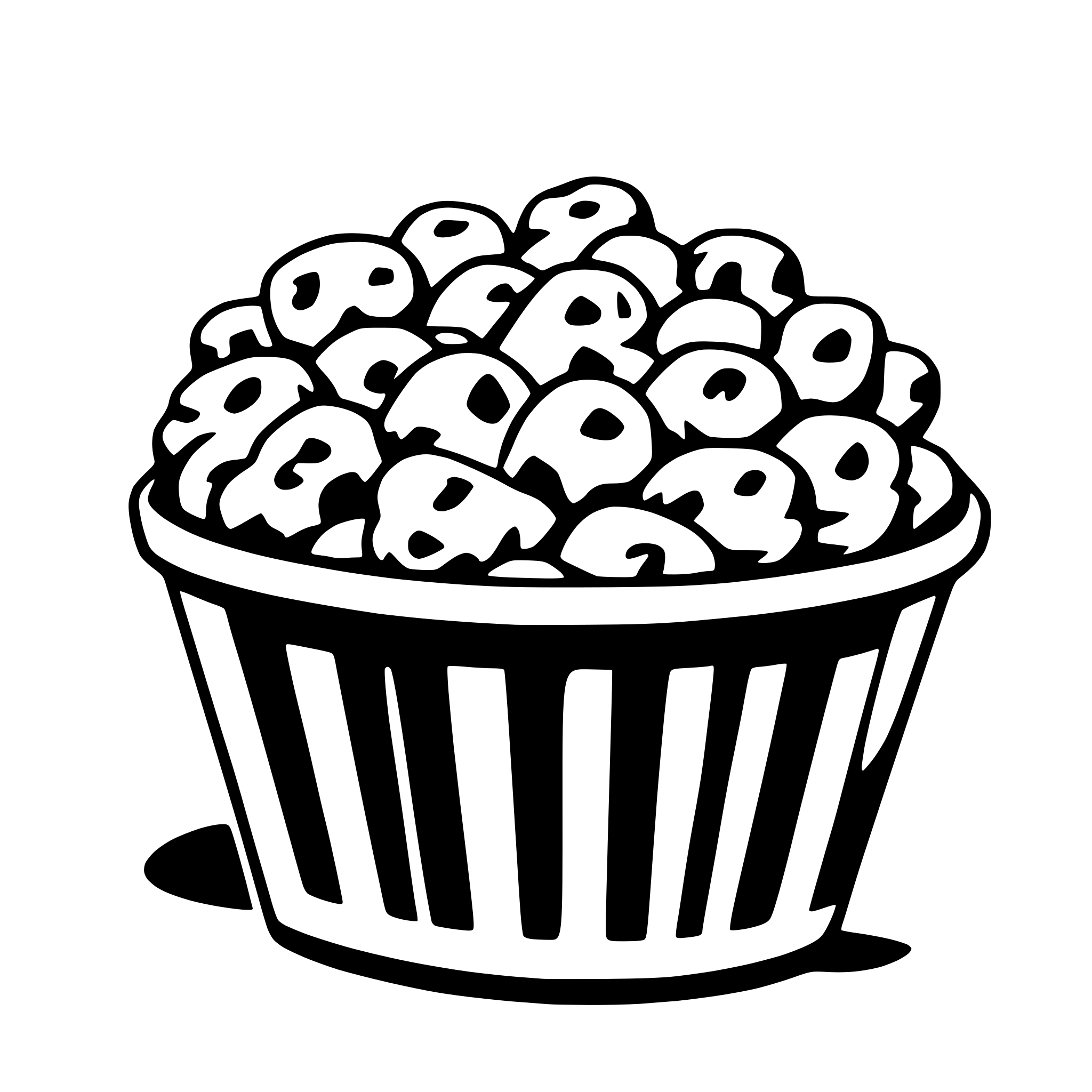 AI-generated SVG of 'popcorn'