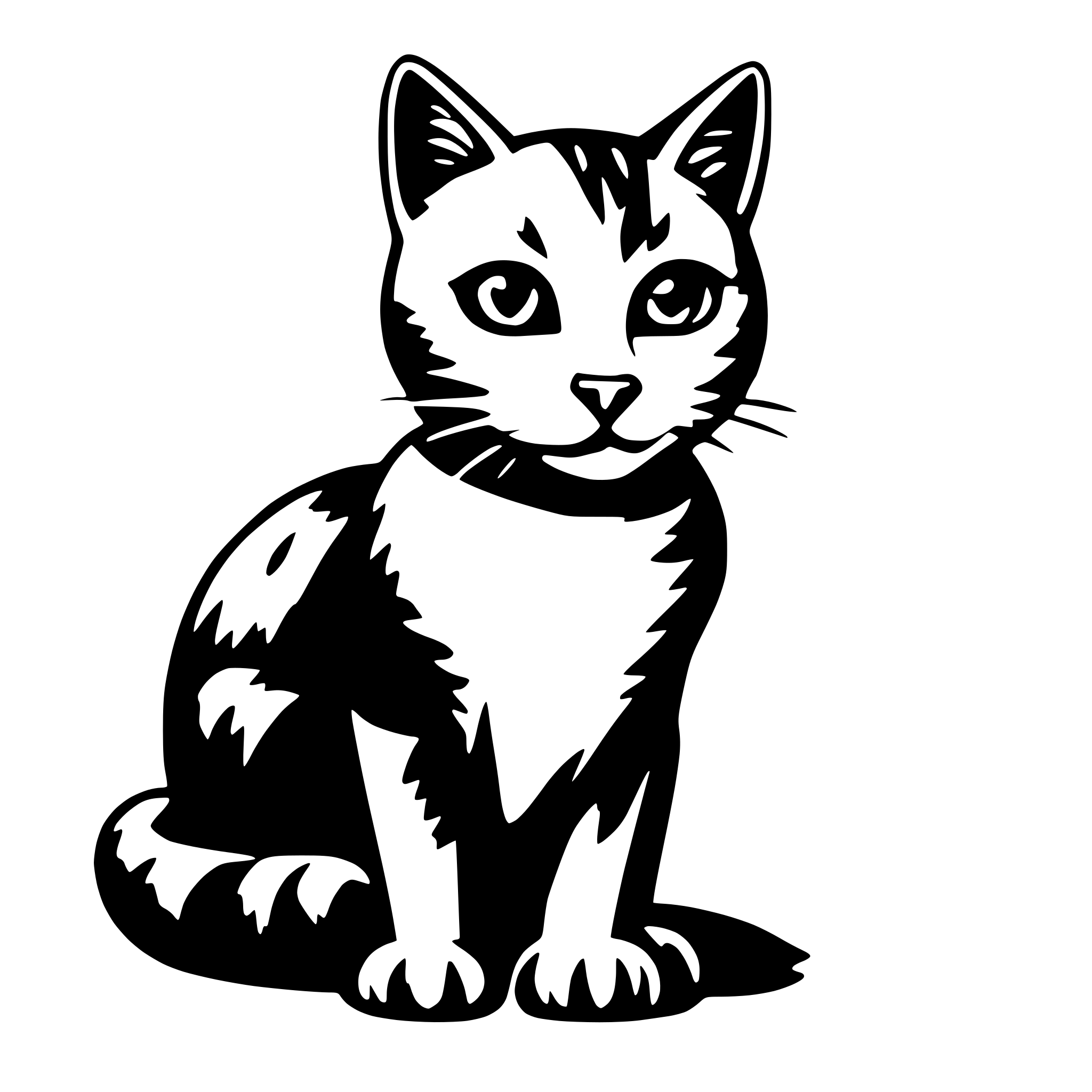 AI-generated SVG of a cat