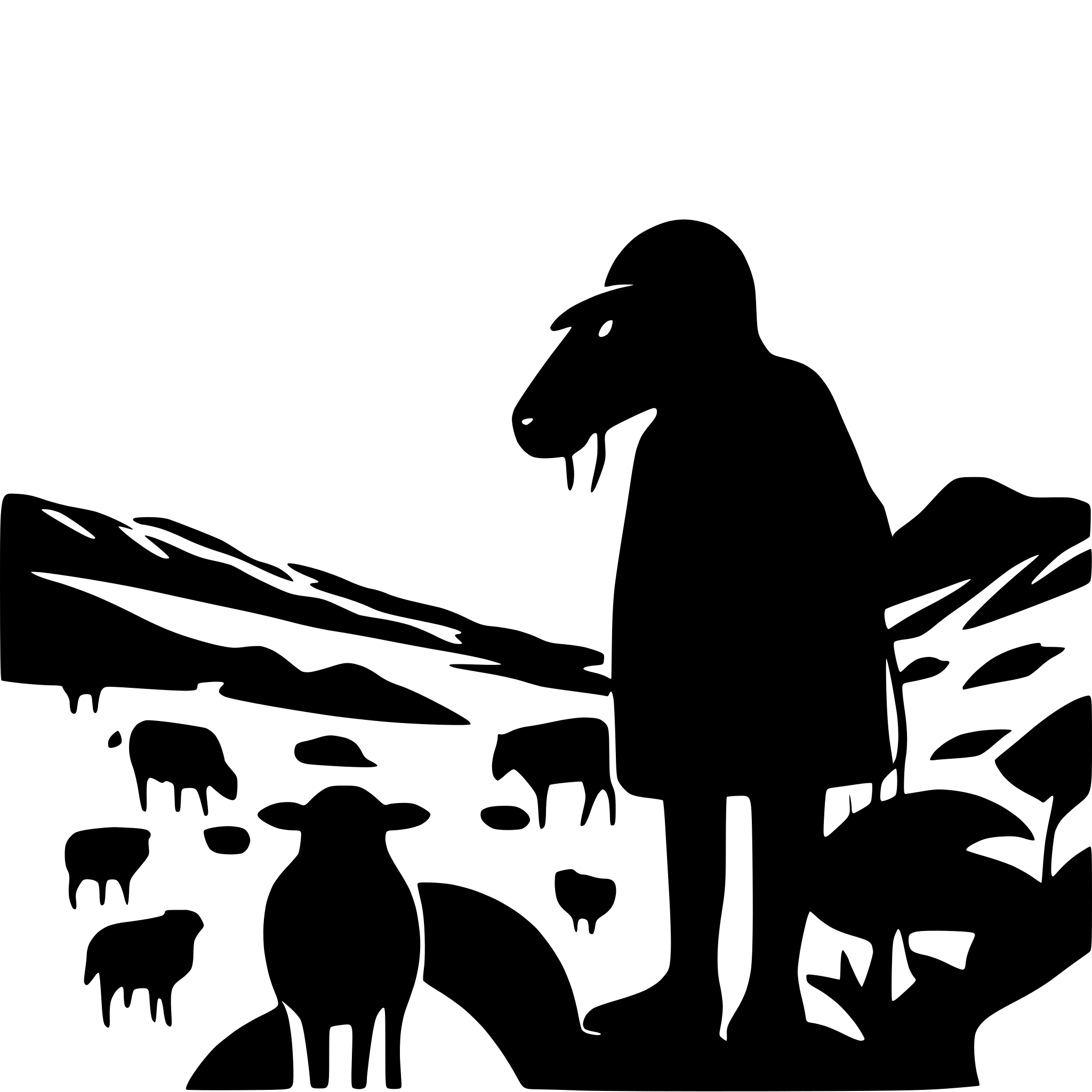 AI-generated SVG of 'God watching over sheep'