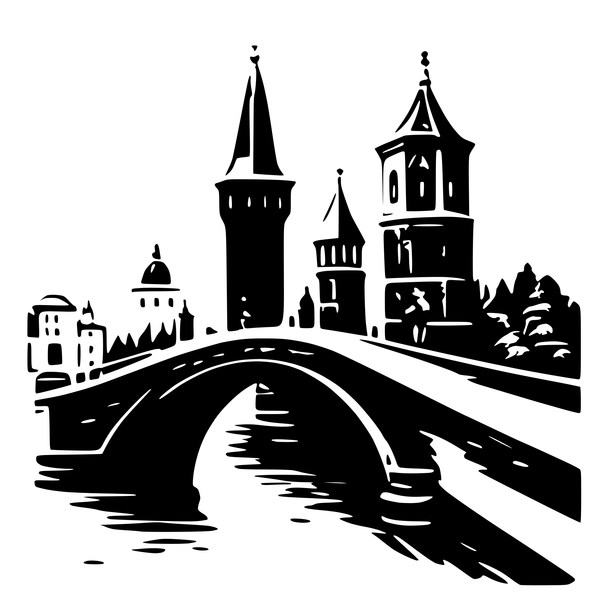 AI-generated SVG of 'charles bridge'